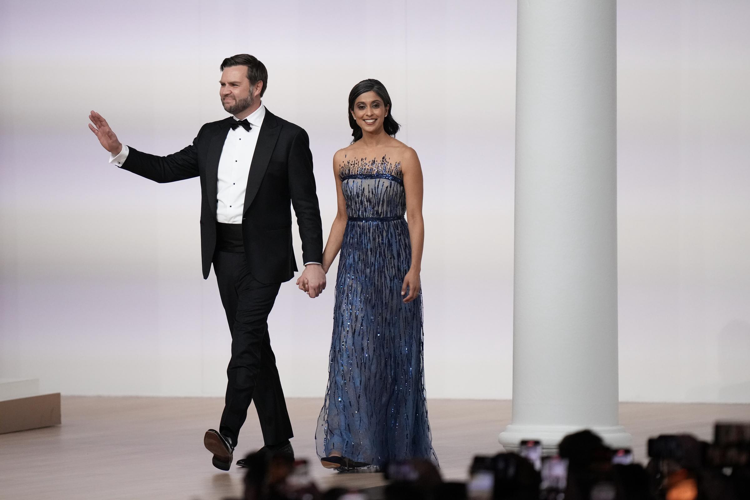 Vice President JD Vance and Usha Vance attend the Commander-in-Chief Ball on January 20, 2025 | Source: Getty Images