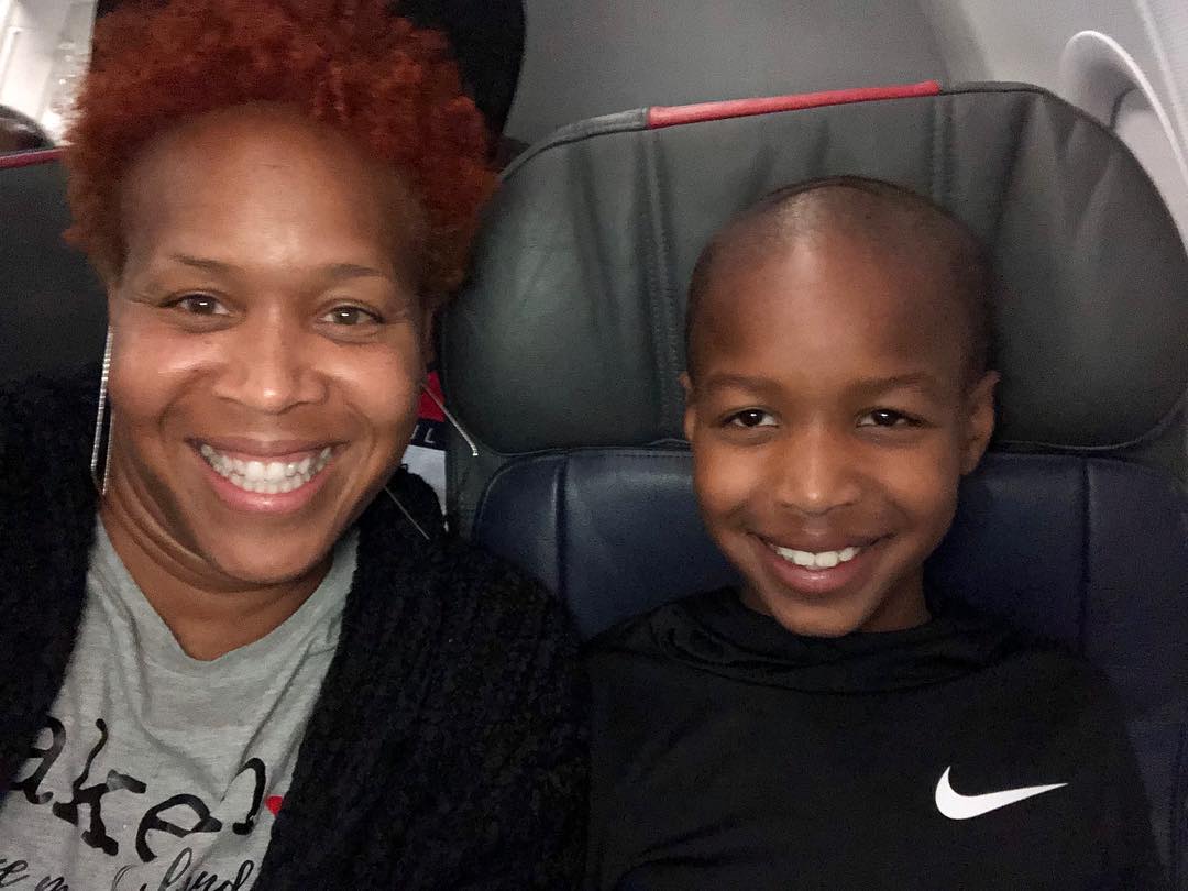 Tina Campbell seen with one of her sons in a post dated October 17, 2018 | Source: Instagram/teddyandtina