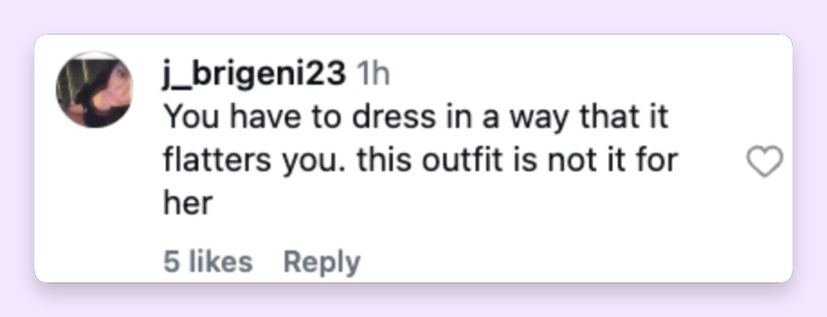 The criticism here was aimed specifically at the styling choice — a reminder that much of the debate around Tiffany’s new appearance was also about the theatrical costume she had been given for the role. | Source: Instagram