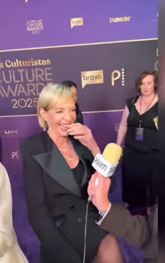 Allison Janney laughing at Jamie Curtis's remark, from a post dated August 4, 2025 | Source: Instagram/allisonbjaney