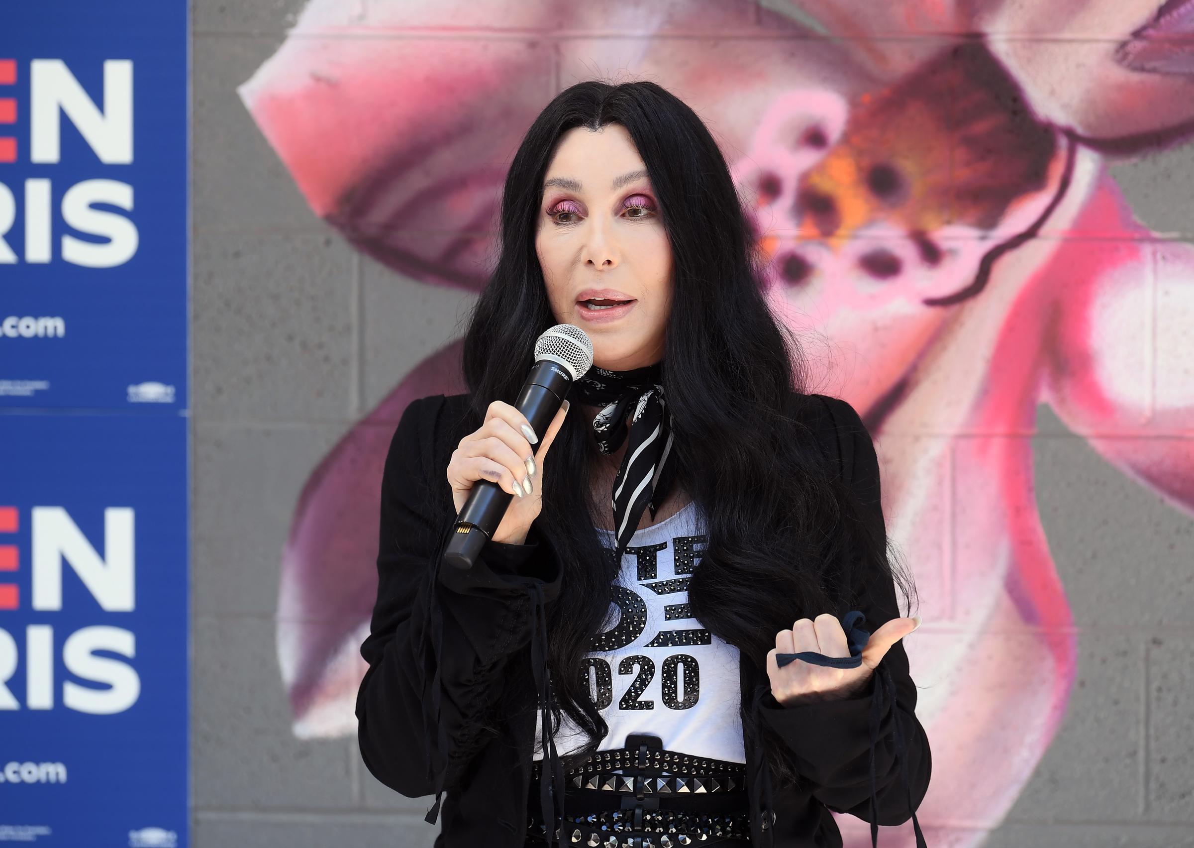 Cher campaigns for Joe Biden and Kamala Harris at a Pride brunch event on October 25, 2020, in Las Vegas, Nevada. | Source: Getty Images