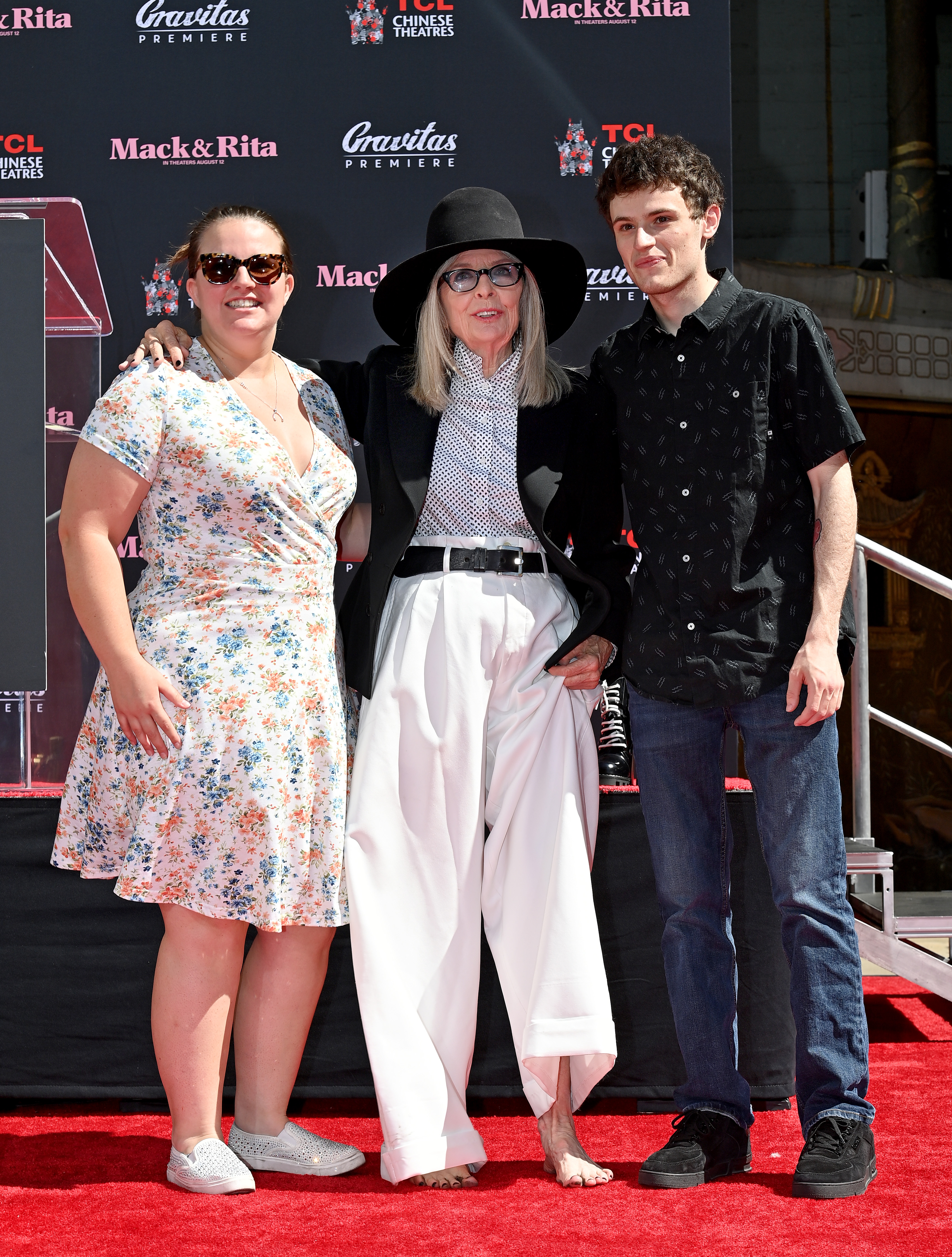 Dexter, Diane, and Duke Keaton at TCL Chinese Theatre on August 11, 2022 | Source: Getty Images