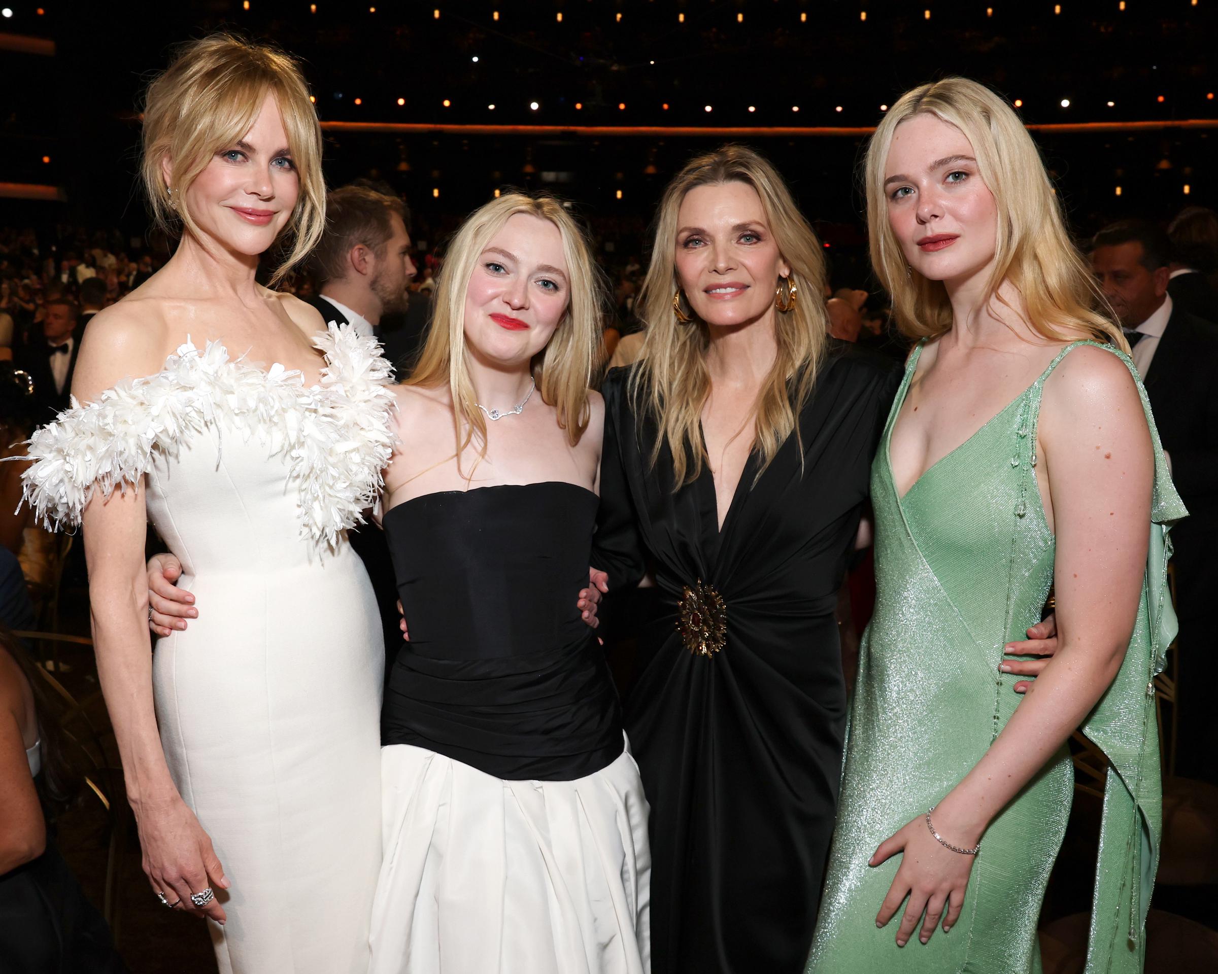 Kidman joined Dakota Fanning, Michelle Pfeiffer, and Elle Fanning during the 78th Primetime Emmy Awards. All four were connected to "Margo's Got Money Troubles," which received eight Emmy nominations and three wins in 2026. | Source: Getty Images