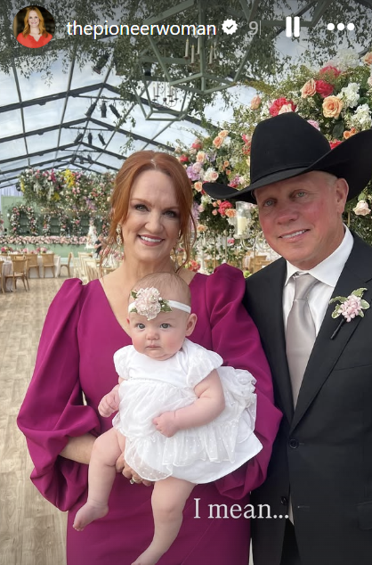 Ree Drummond's photo with her husband Ladd Drummond and granddaughter Sofia from her Instagram stories dated May 18, 2025 | Source: Instagram/thepioneerwoman