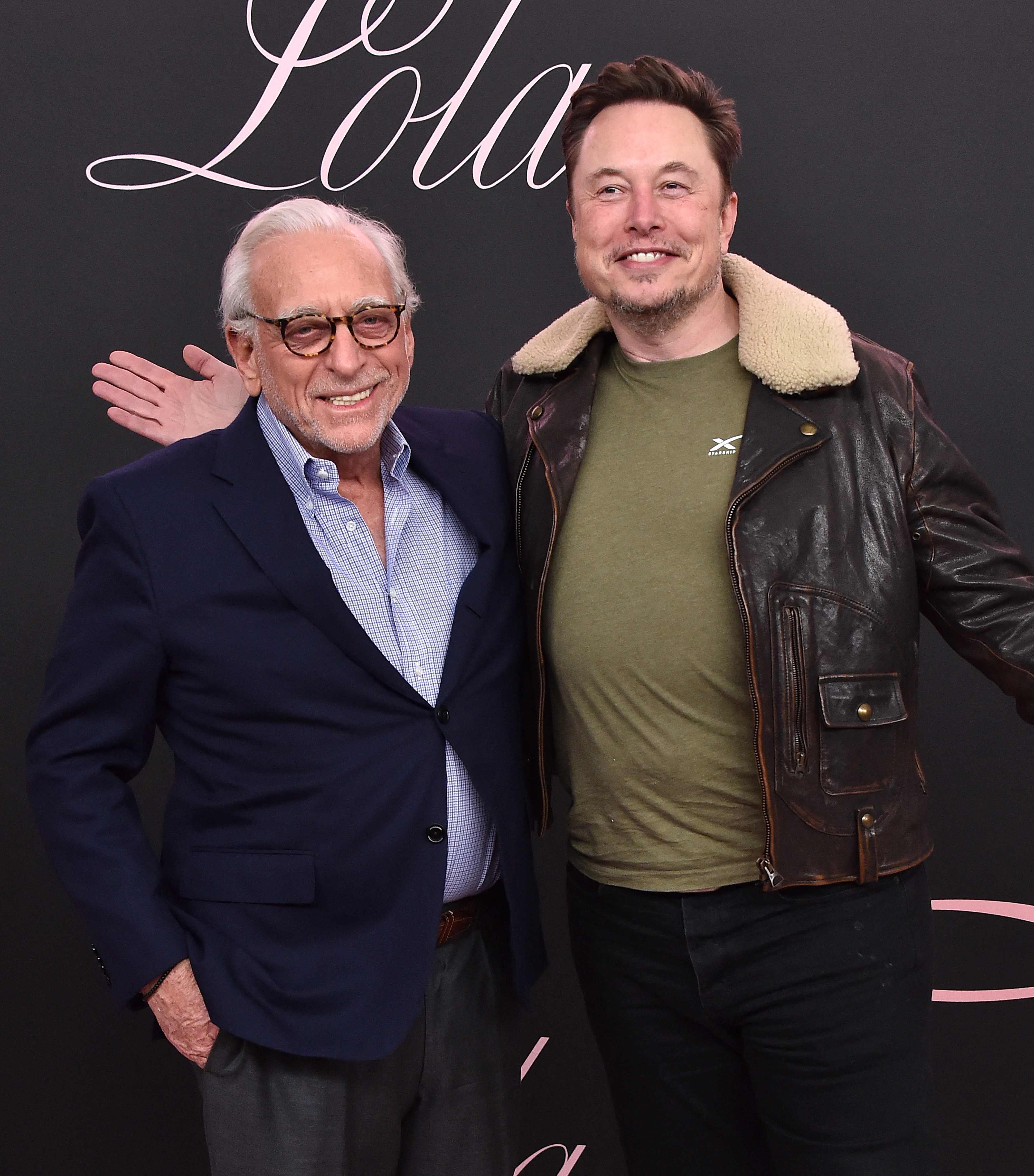 Nelson Peltz and Tesla CEO Elon Musk arrive for the Premiere of the movie "Lola" at the Bruin theatre, in Los Angeles, on February 3, 2024 | Source: Getty Images