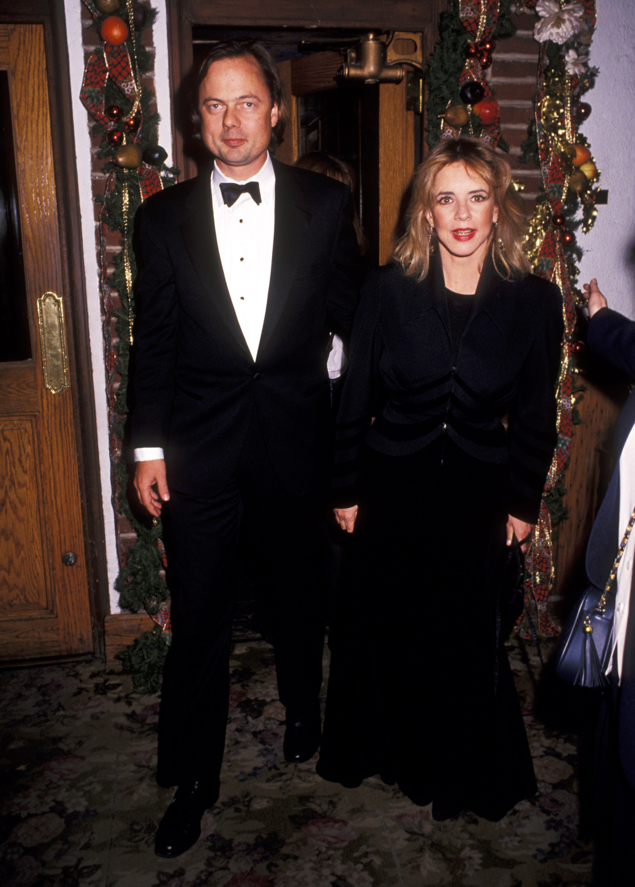 Stockard Channing attended the event with her longtime partner Daniel Gillham. In this photo, they posed at the premiere party for "Six Degrees of Separation" at Tavern on the Green on December 6, 1993, in New York City, New York. | Source: Getty Images