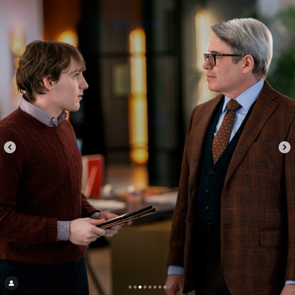 James Wilkie Broderick acting alongside his father, Matthew Broderick, in a scene from "Elsbeth." | Source: Instagram/elsbethcbs