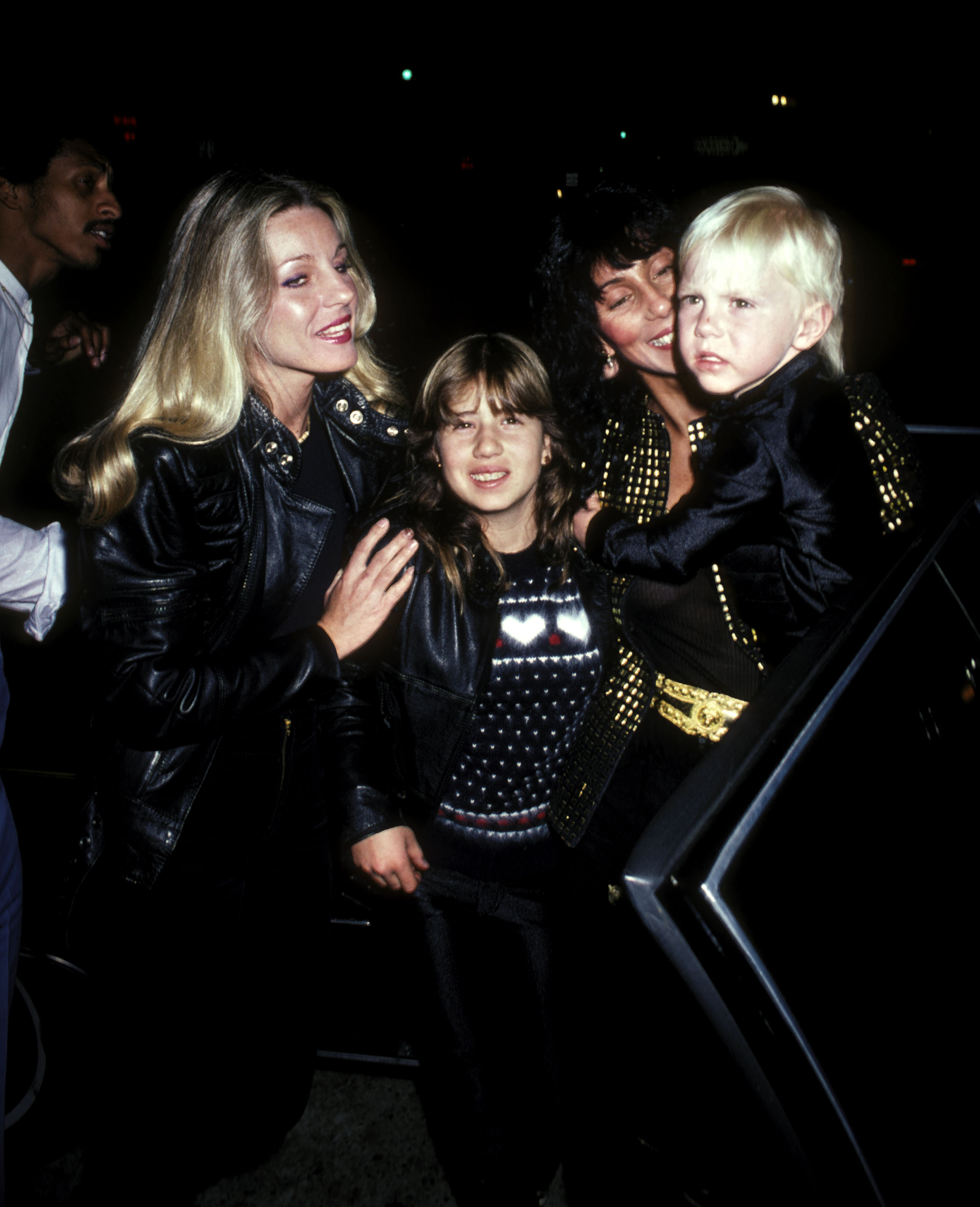 Cher, daughter Chastity Bono, son Elijah Blue Allman and sister Georgianne LaPierre attend "The Rocky Horror Picture Show" opening night performance on February 24, 1981 | Source: Getty Images