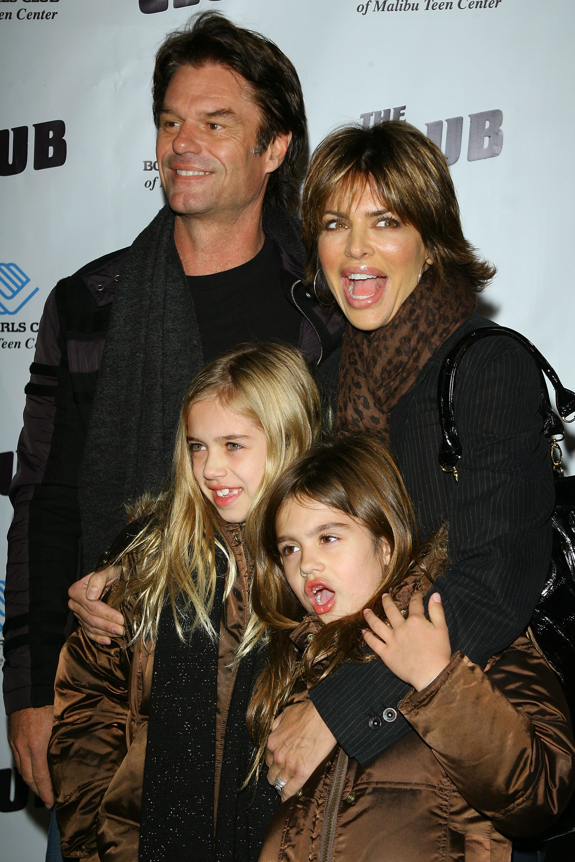 Delilah Belle Hamlin and Amelia Gray arrive at the The First Malibu Teen Center Launch Event with their parents at The Boys & Girls Club of Malibu on November 30, 2007 in Malibu, California. | Source: Getty Images
