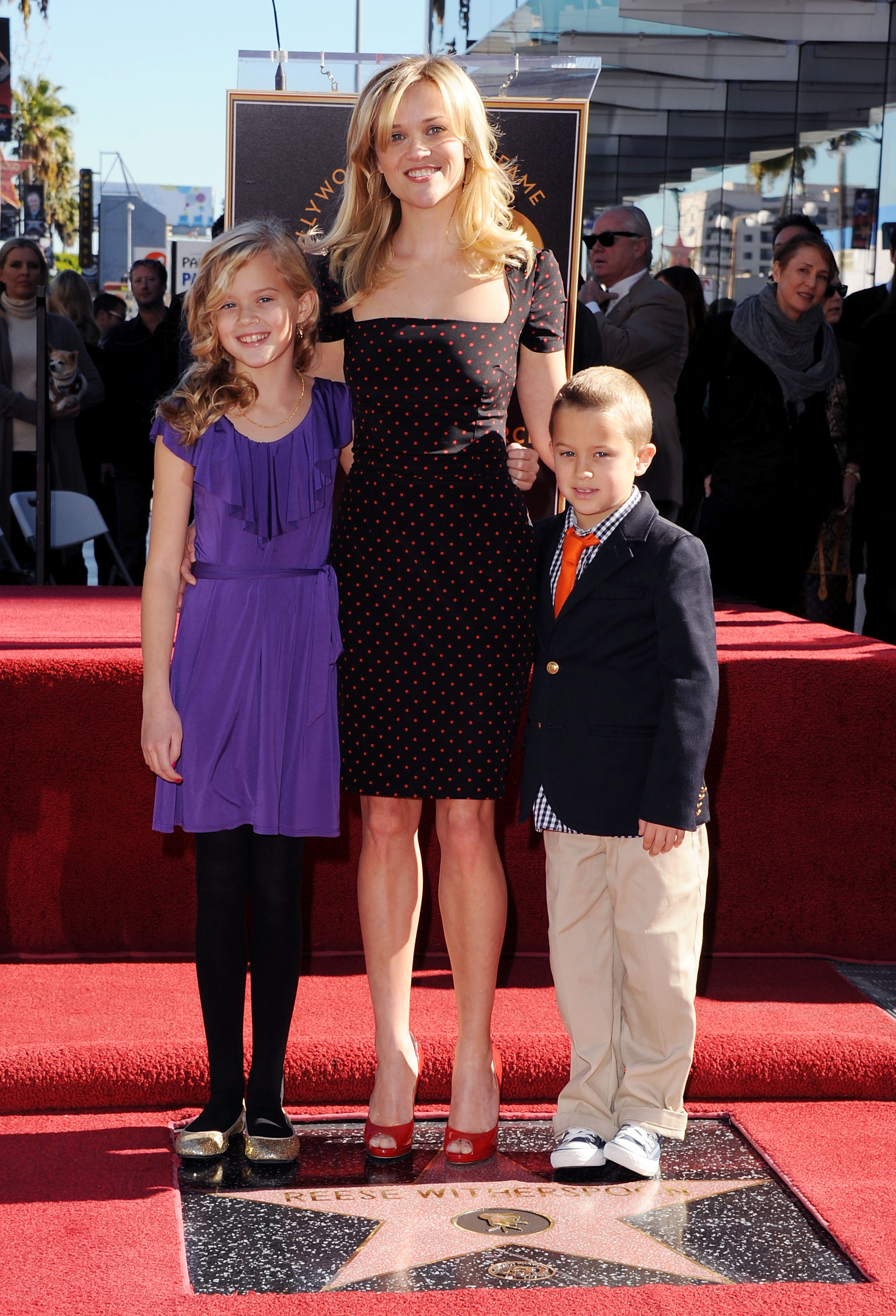 Deacon had a front-row seat to one of Reese's major career moments, joining Ava as their mother received her star on the Hollywood Walk of Fame. The siblings posed beside Reese and her newly unveiled star.