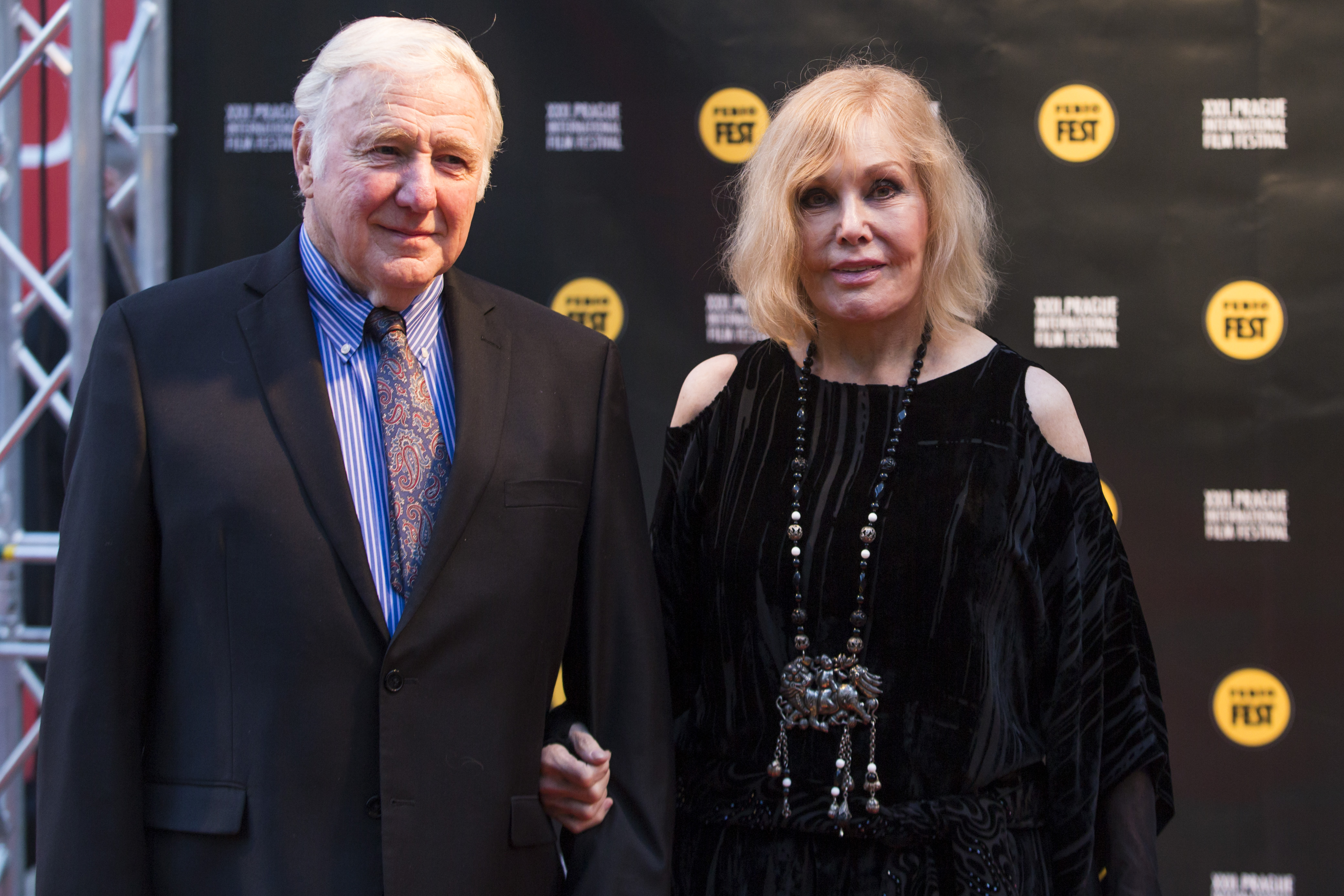 Kim Novak and Robert Malloy arrive at the opening ceremony during the Febiofest Prague International Film Festival in Prague, Czech Republic, on March 19, 2015. | Source: Getty Images