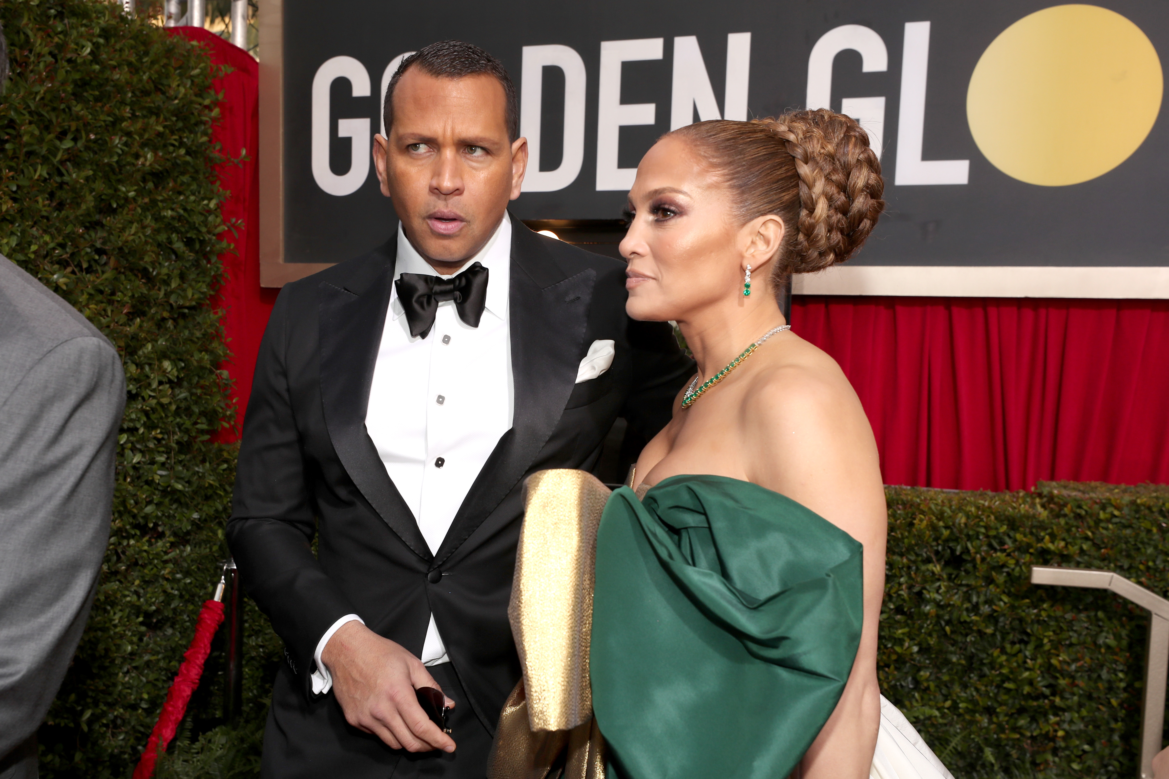 Alex Rodriguez and Jennifer Lopez arrive at the 77th Annual Golden Globe Awards on January 5, 2020, in Beverly Hills, California. | Source: Getty Images