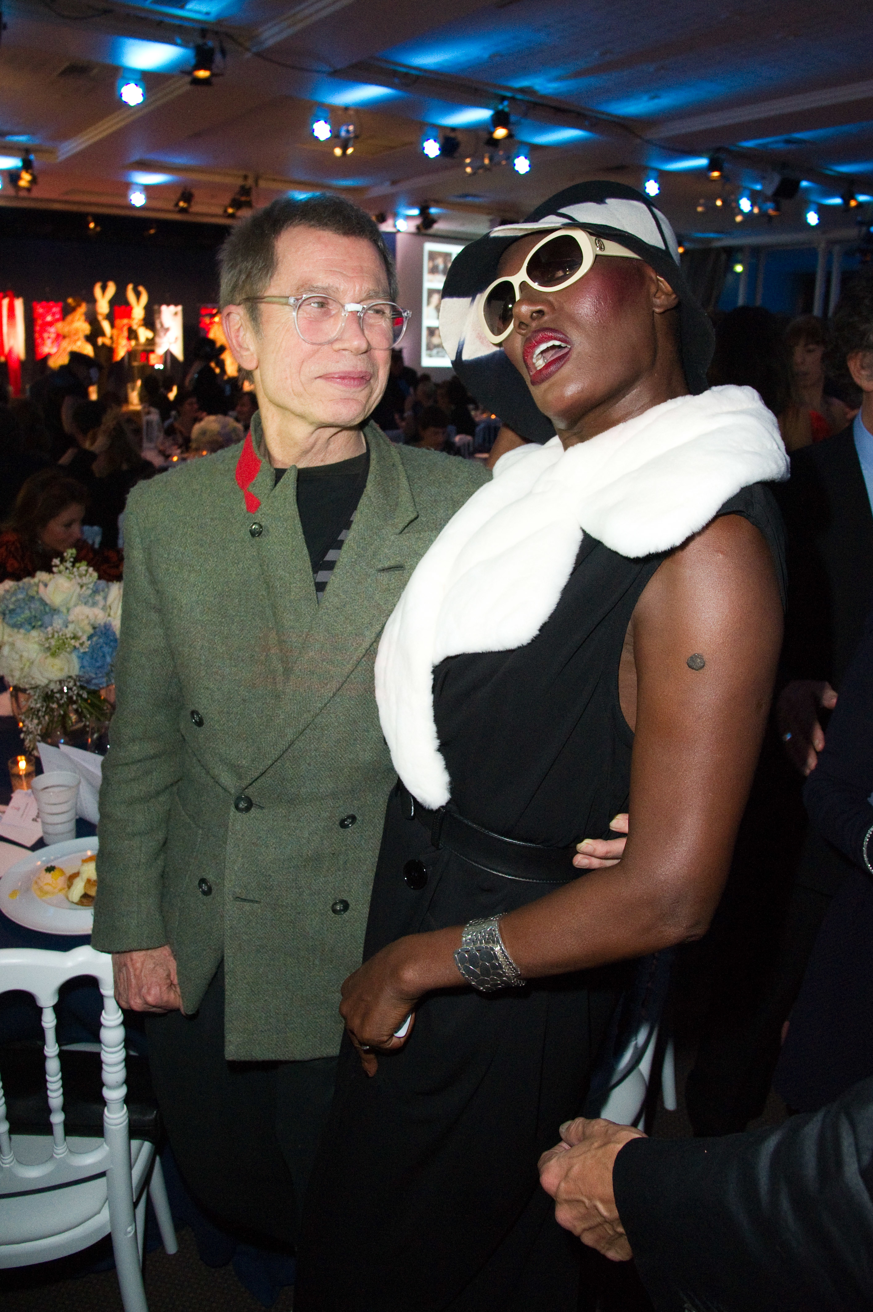 Jean-Paul Goude and Grace Jones at the Sidaction Gala Dinner in Paris, France in 2012. | Source: Getty Images