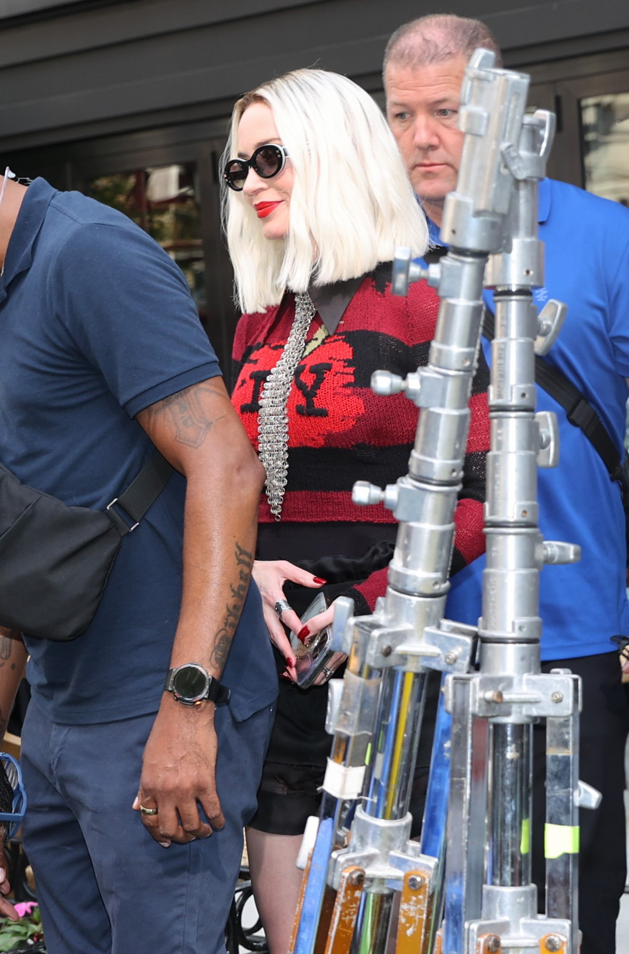 Emily Blunt is on the set of "The Devil Wears Prada 2" in New York City on August 14, 2025 | Source: Getty Images