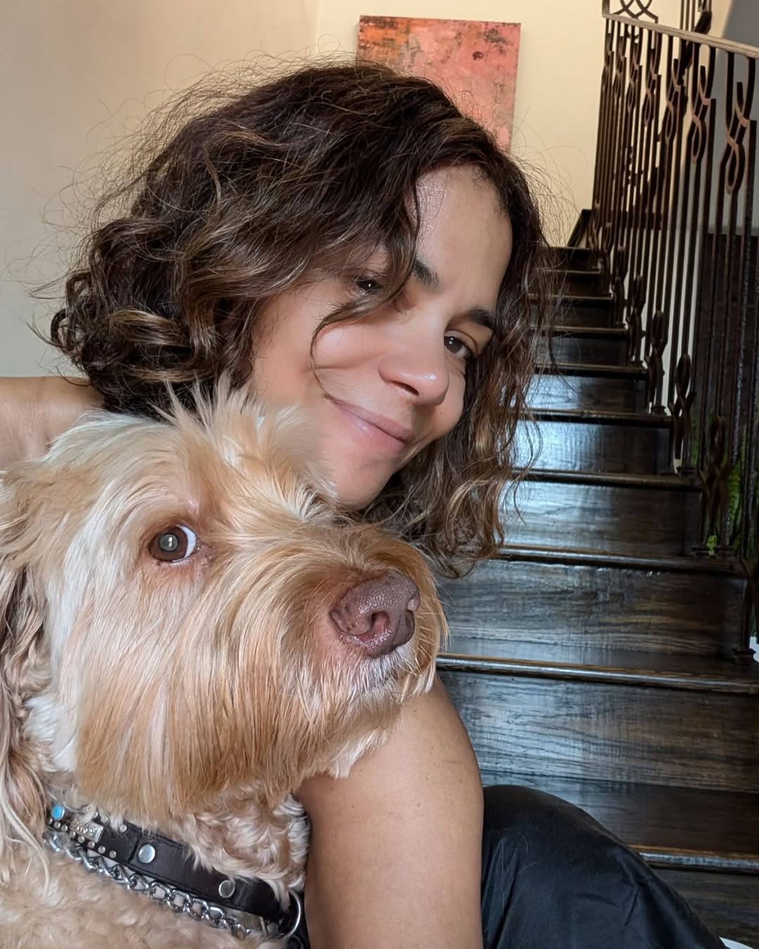 Halle Berry posing with her dog, posted on September 1, 2024. | Source: Instagram/halleberry