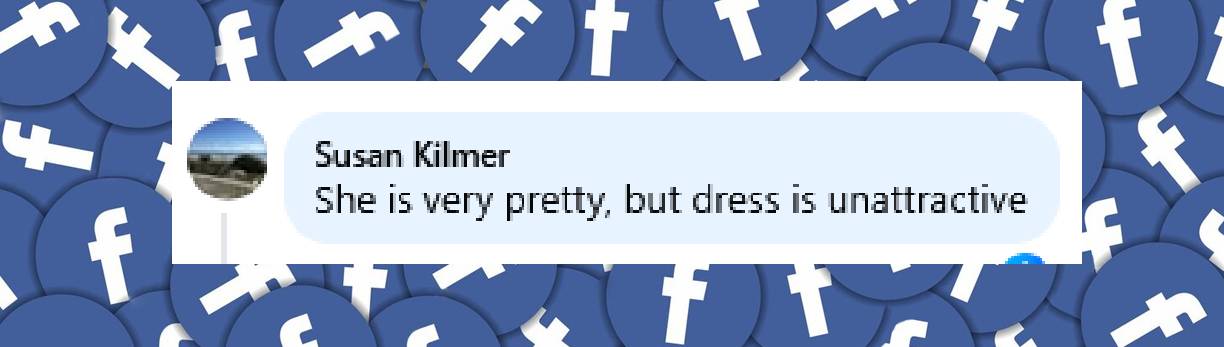 A fan comments on Demi Moore's gown for the 2025 Screen Actors Guild Awards, from a post dated February 23, 2025 | Source: Facebook/extra