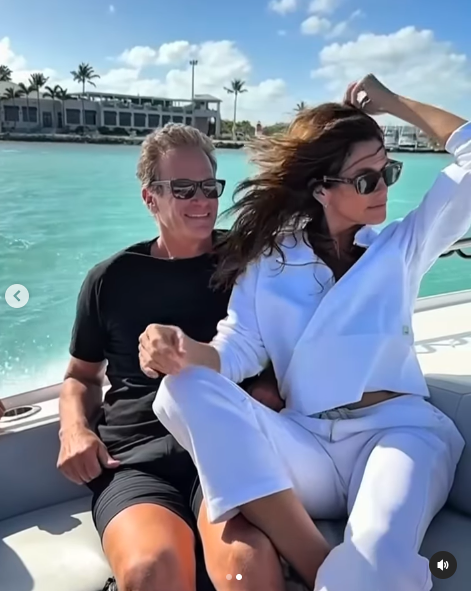 Rande Gerber and Cindy Crawford on a boat. | Source: Instagram/cindycrawford