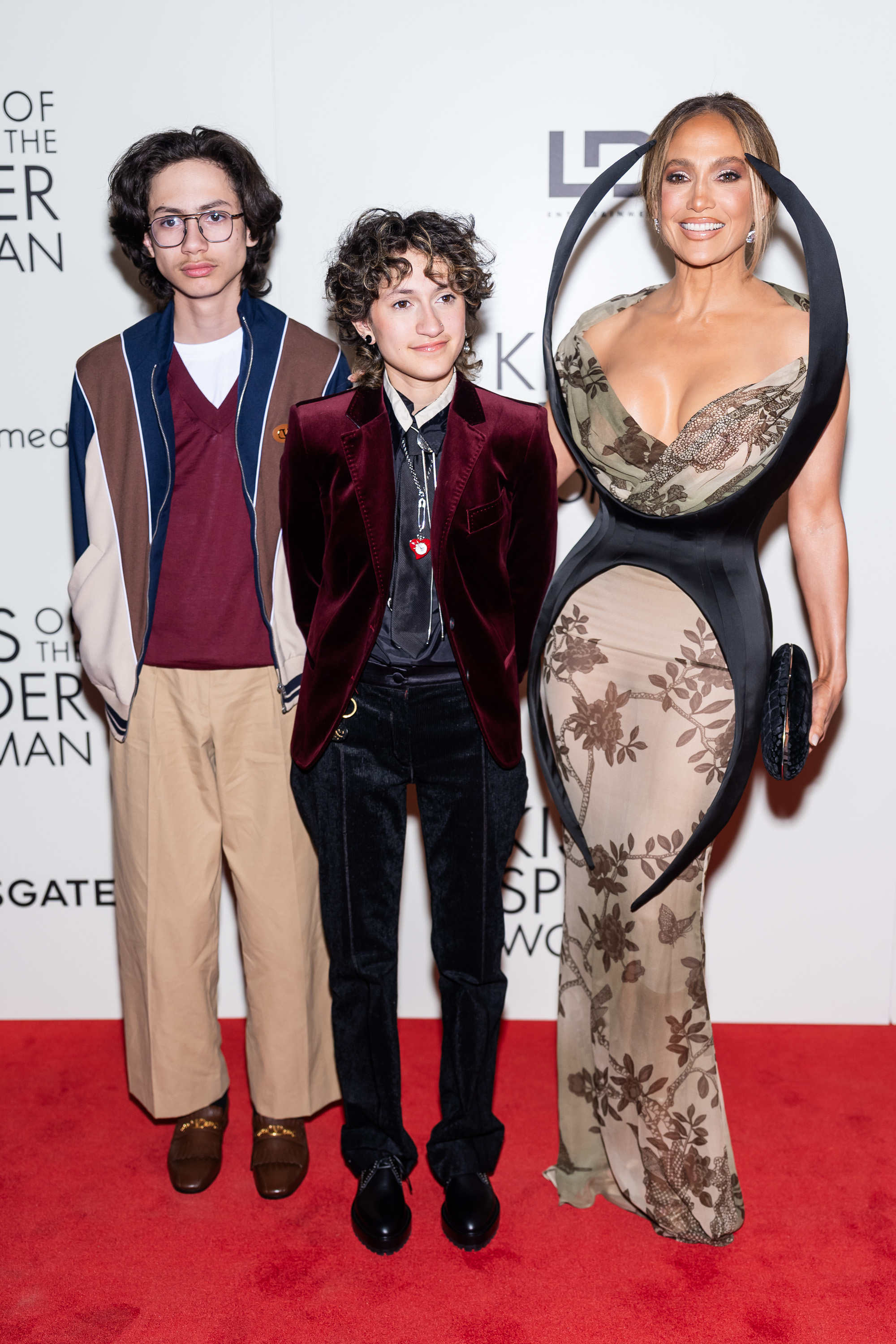 Max, and Emme Muñiz and Jennifer Lopez attend the "Kiss of the Spider Woman" New York special screening on October 6, 2025. | Source: Getty Images