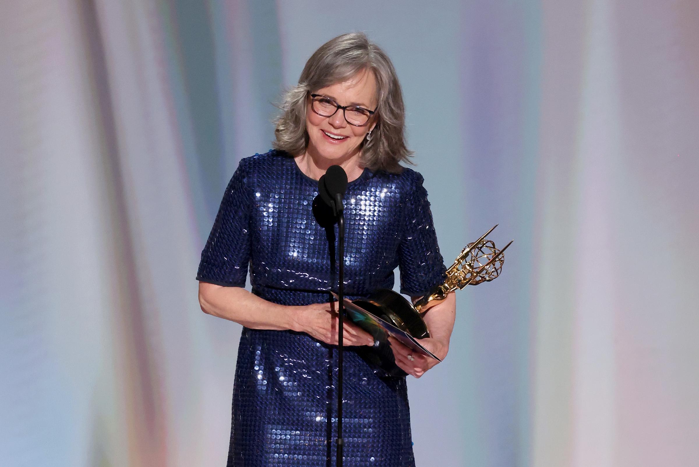 Holding her Emmy, Field reflected on more than six decades in the arts and told the room that “our voices matter” — turning her victory speech into something much bigger than a personal celebration. | Source: Getty Images