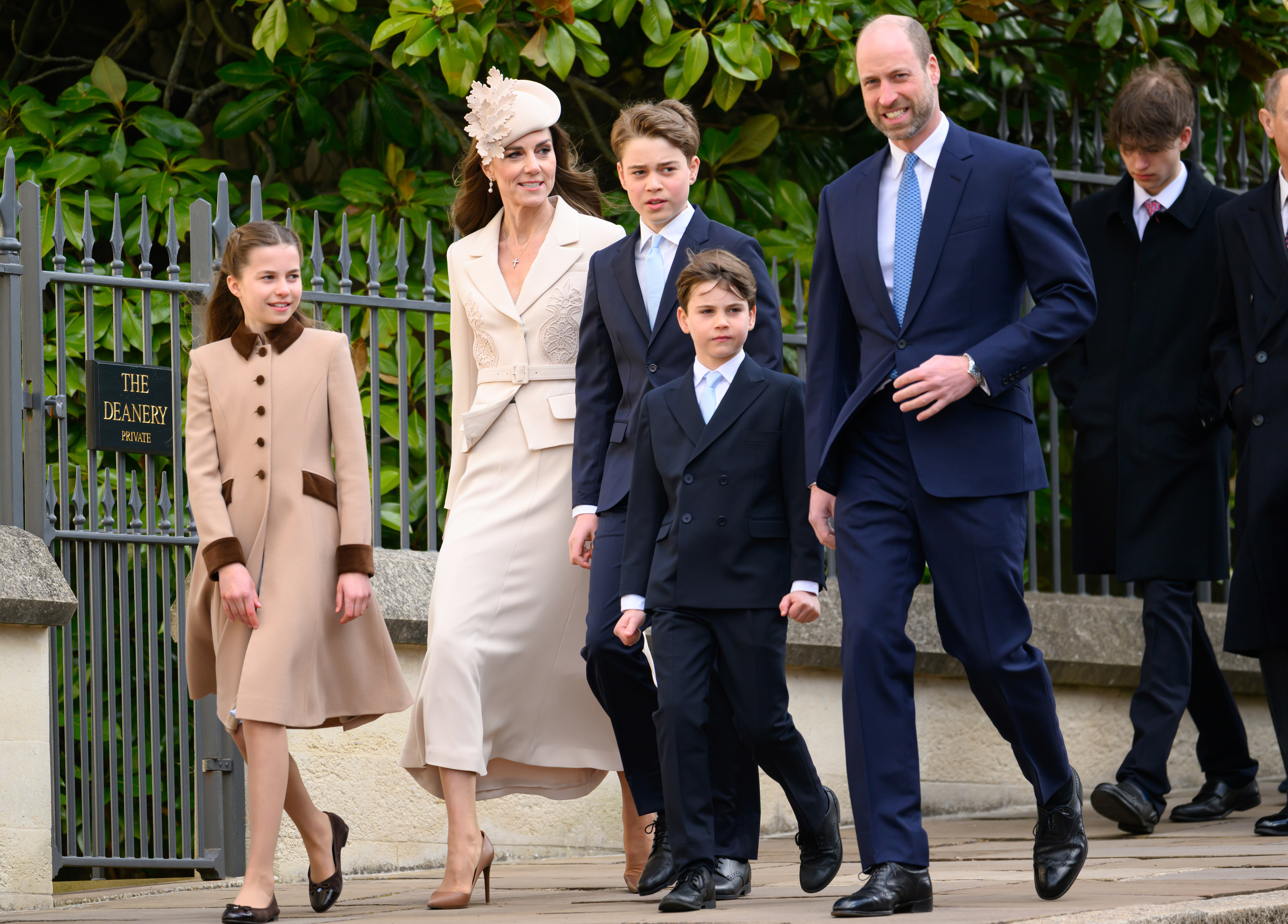 Prince William and Princess Catherine attended Easter service with Prince George, Princess Charlotte and Prince Louis in April 2026. The family has continued to focus on their home life and royal duties amid tensions with Prince Harry. | Source: Getty Images