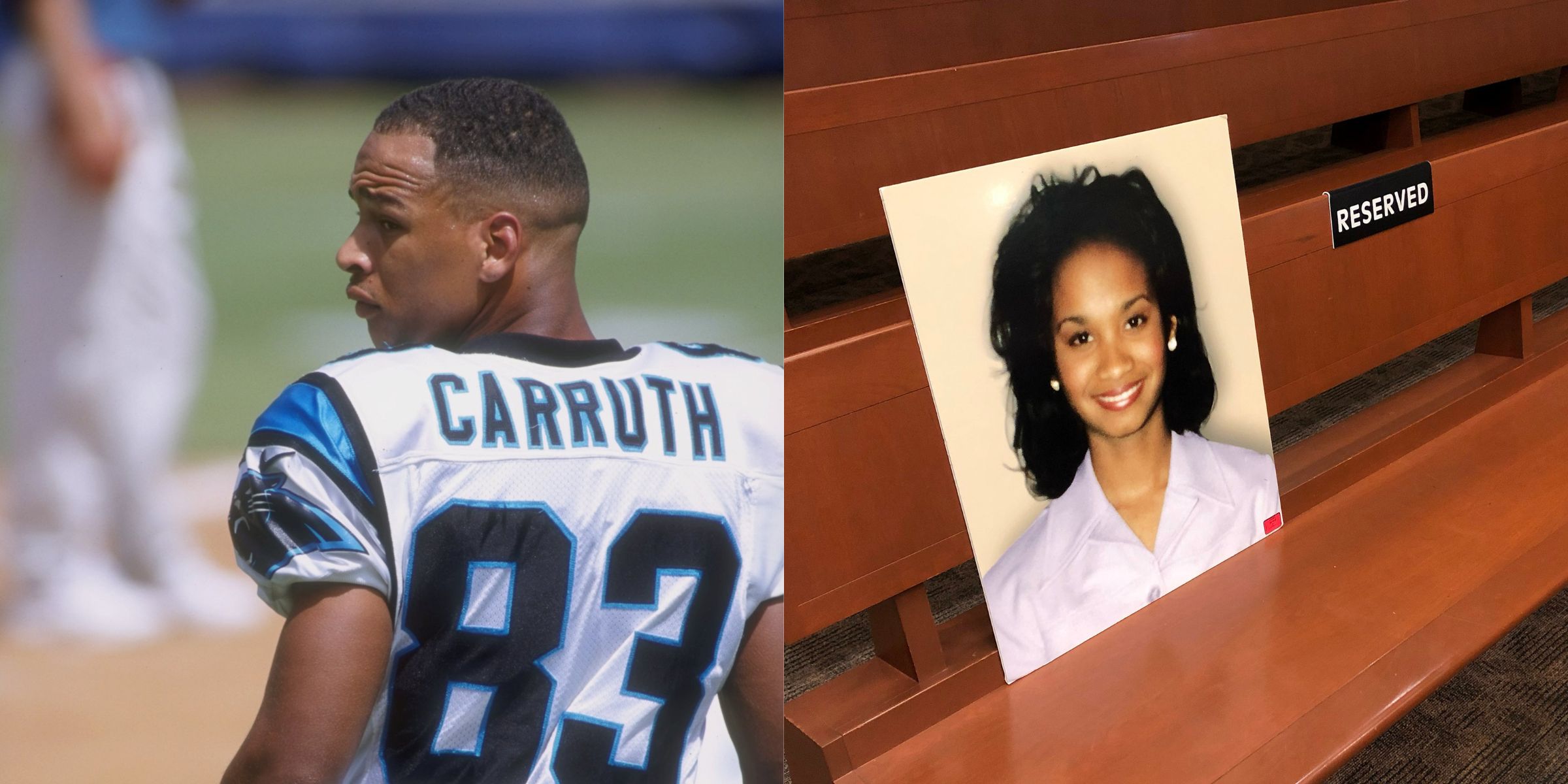 Rae Carruth | A photograph of Cherica Adams | Source: Getty Images