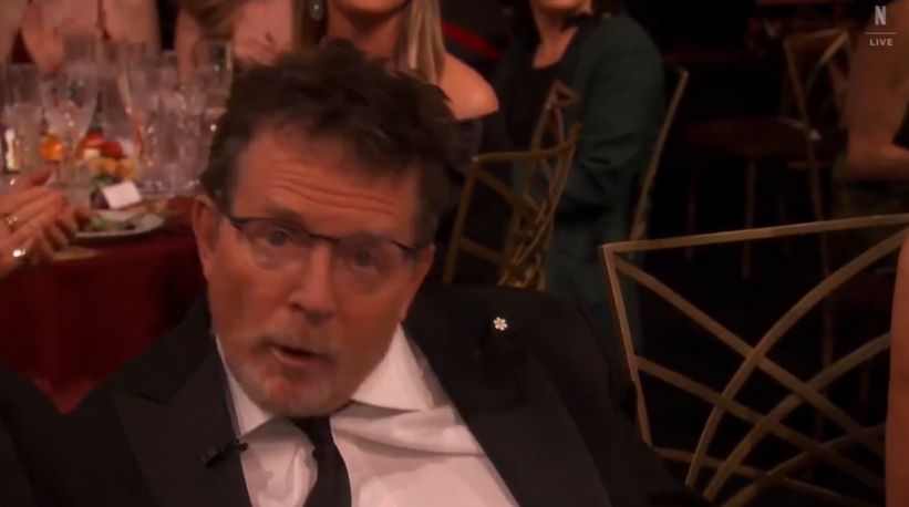 Michael J. Fox appears on the "I'm an actor" introduction segment at the 2026 Actor Awards | Source: X/PopTvStudio