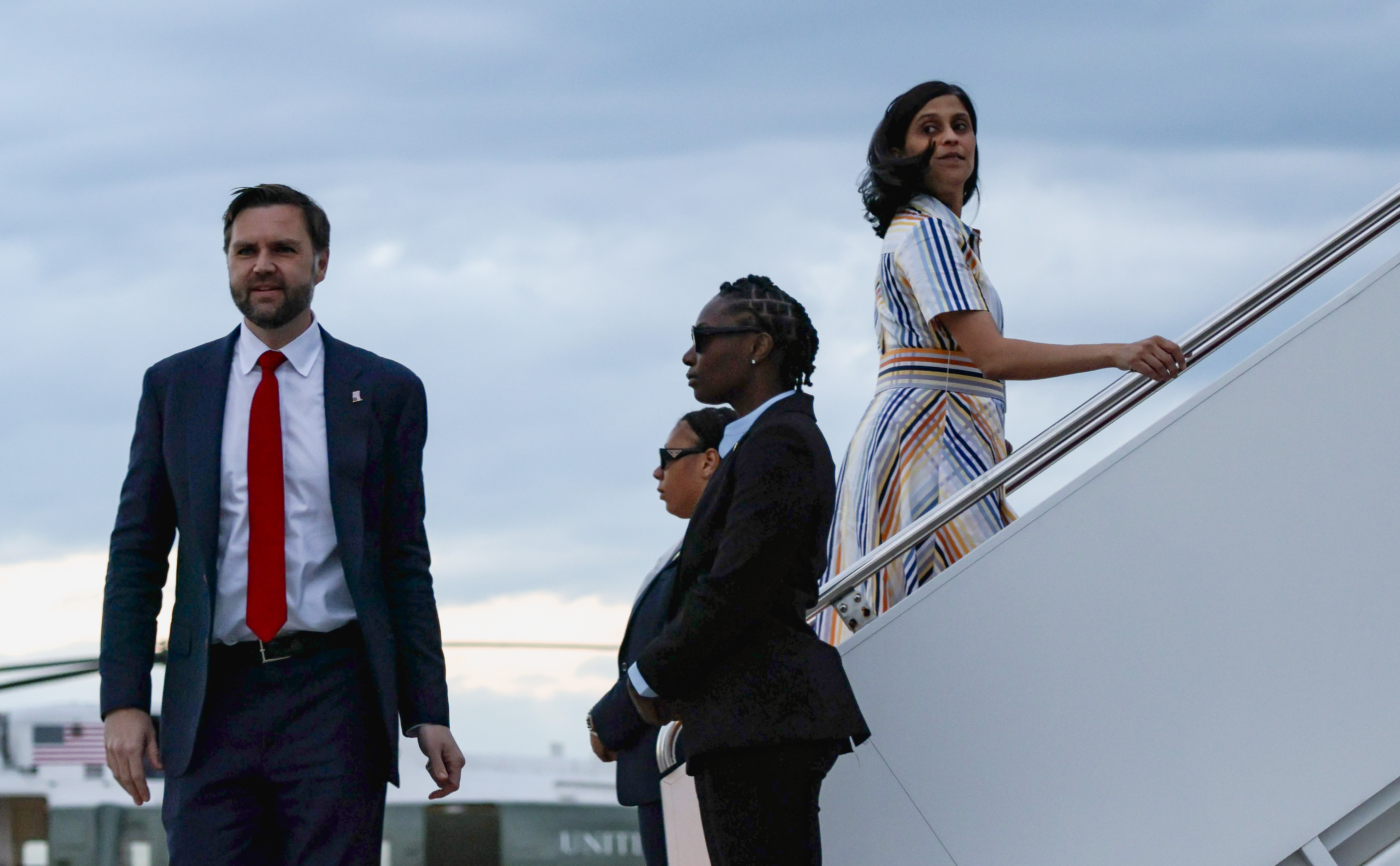 The Vances continued their public duties even as their family grew. Usha Vance has said balancing official responsibilities with raising four children remains one of her biggest priorities. | Source: Getty Images