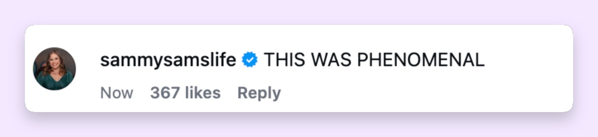 Other viewers did not need a long explanation at all. The performance landed so strongly that a single word was enough to sum up the reaction. | Source: Instagram