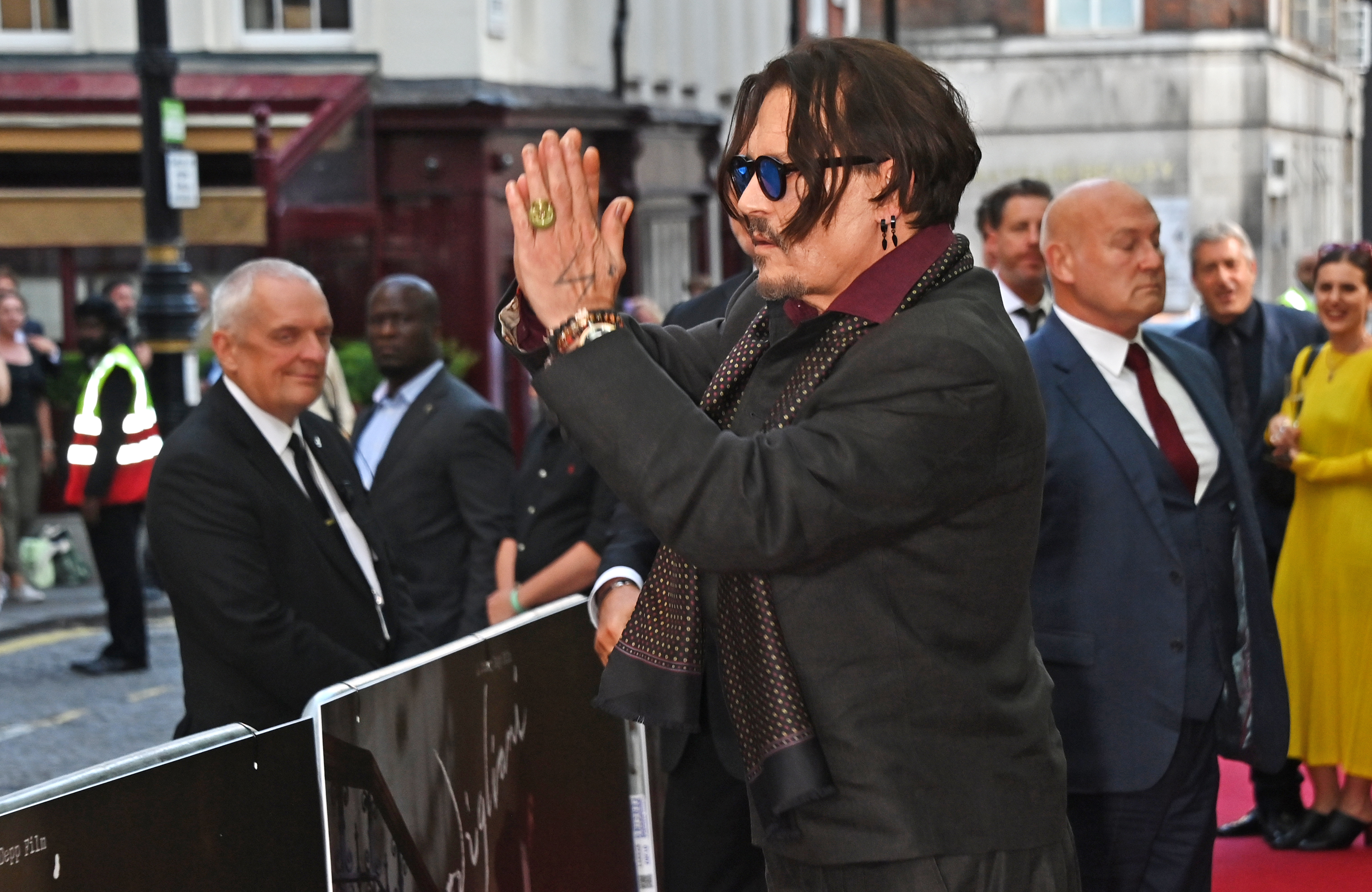Johnny Depp greets fans at The Curzon Mayfair in London | Source: Getty Images