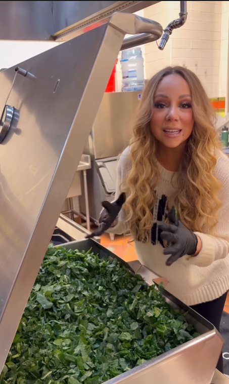 Mariah Carey shows off her gloves as seen in a clip dated November 28, 2025 | Source: Instagram/mariahcarey