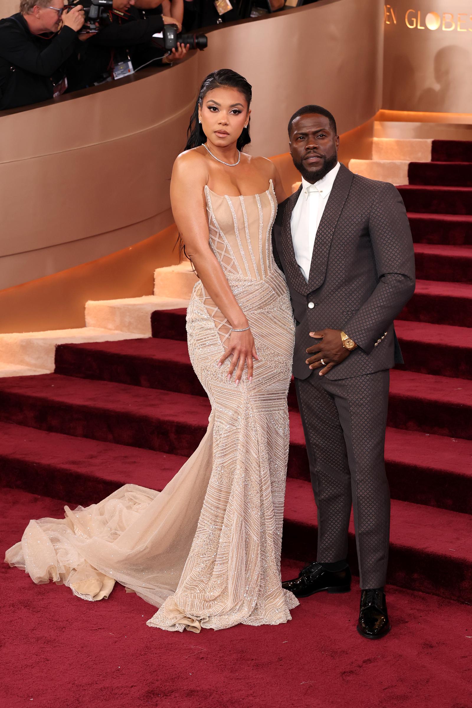 Eniko Hart and Kevin Hart attend the 83rd Annual Golden Globe Awards at The Beverly Hilton in California on January 11, 2026. | Source: Getty Images