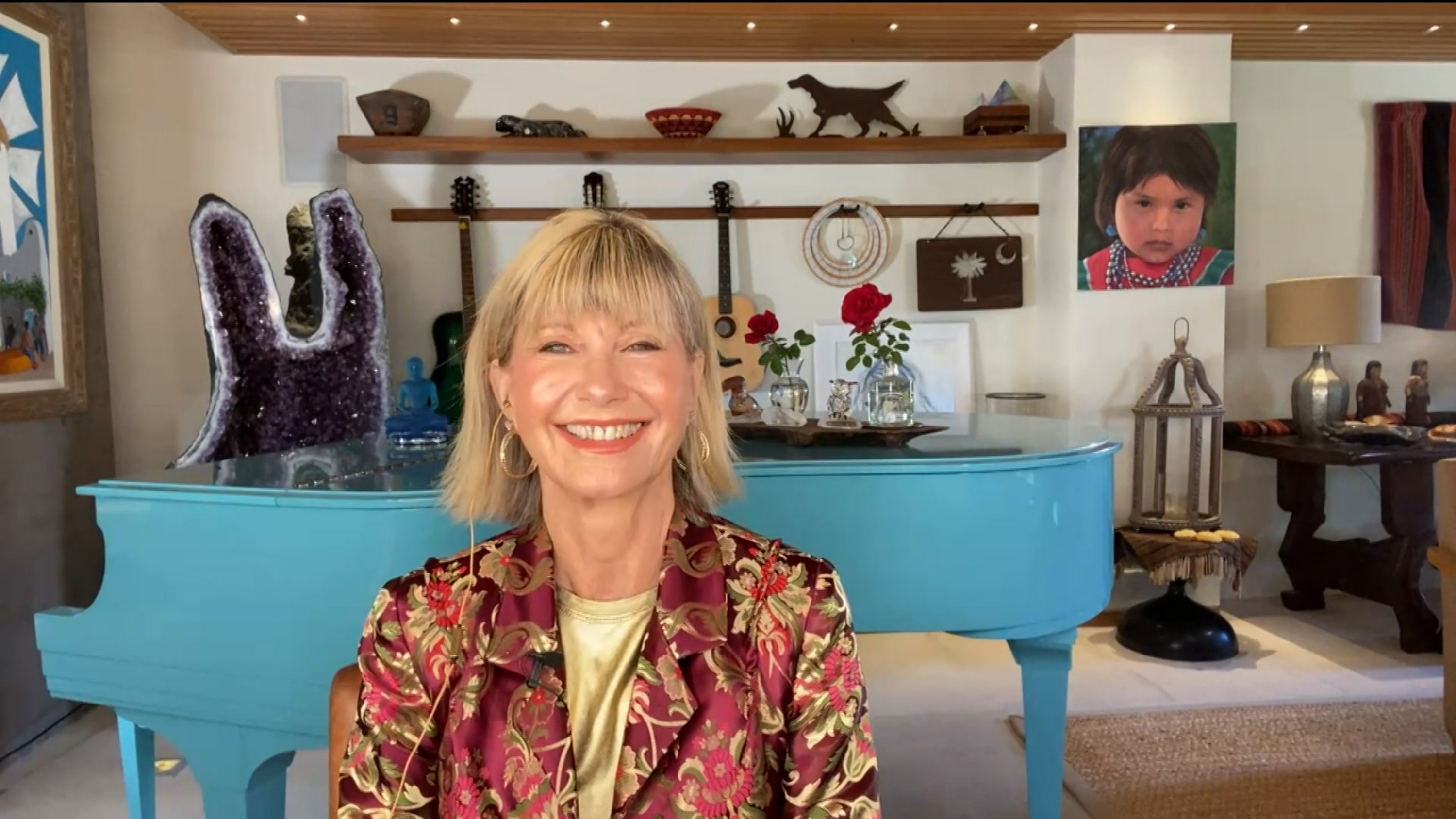 Olivia Newton-John at 72. [Photo taken on October 22, 2020]. | Fun Fact: Another major honor followed as Olivia became Dame Olivia Newton-John in the 2020 New Year Honours. She was appointed a Dame Commander of the Order of the British Empire specifically for her services to charity, cancer research and entertainment — recognition of a legacy that stretched far beyond "Grease" and her hit records.