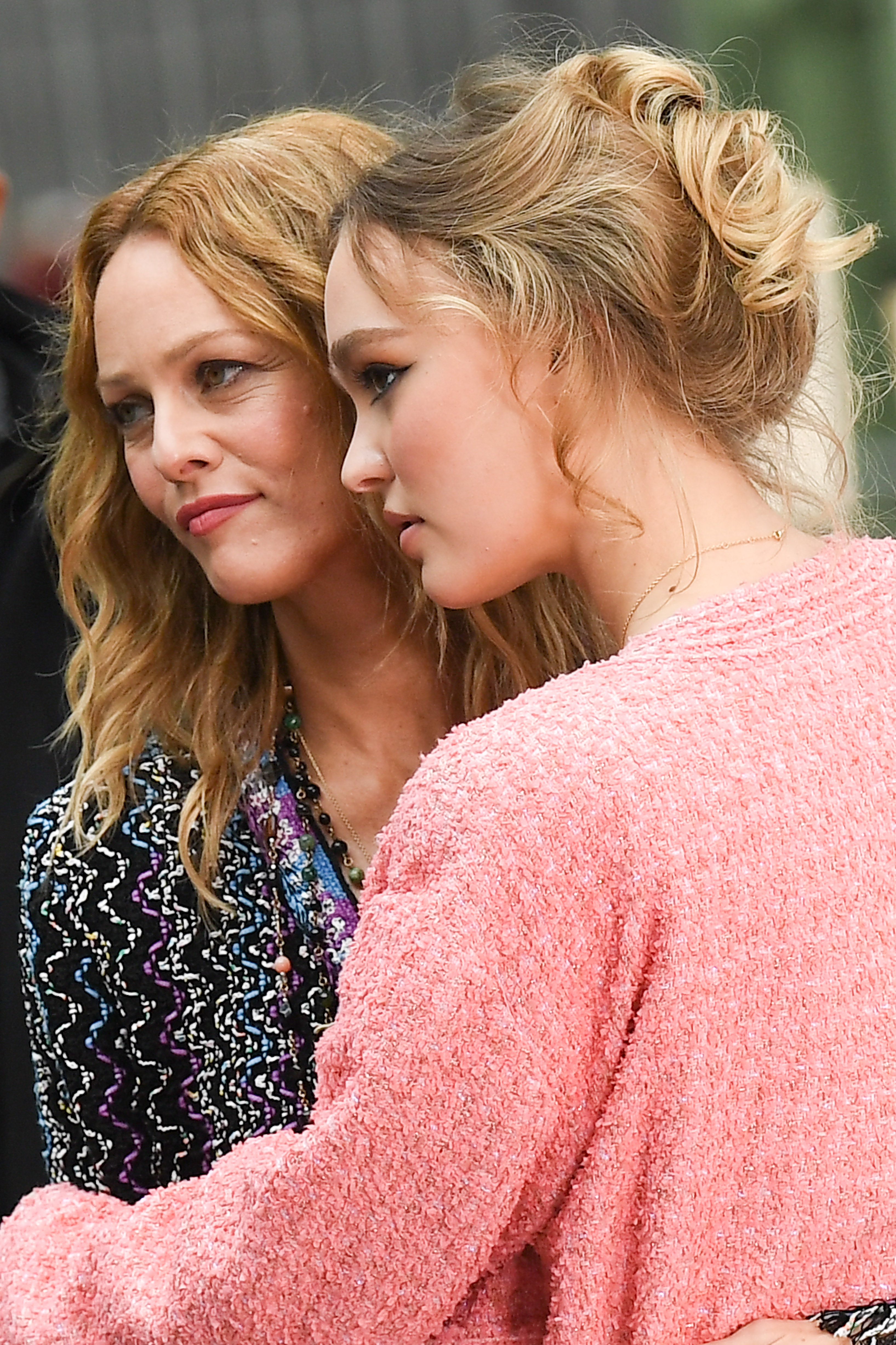 Vanessa Paradis and daughter Lily-Rose Depp attend Chanel's Spring/Summer 2021 show during Paris Fashion Week on October 6, 2020. Depp has credited her mother with influencing her understanding of life in entertainment while emphasizing her desire to build an independent career. | Source: Getty Images