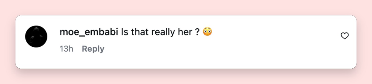 One viewer questioned whether the woman in the video was really Ray, reflecting the surprise shared by many others in the comments. | Source: Instagram/rachaelray