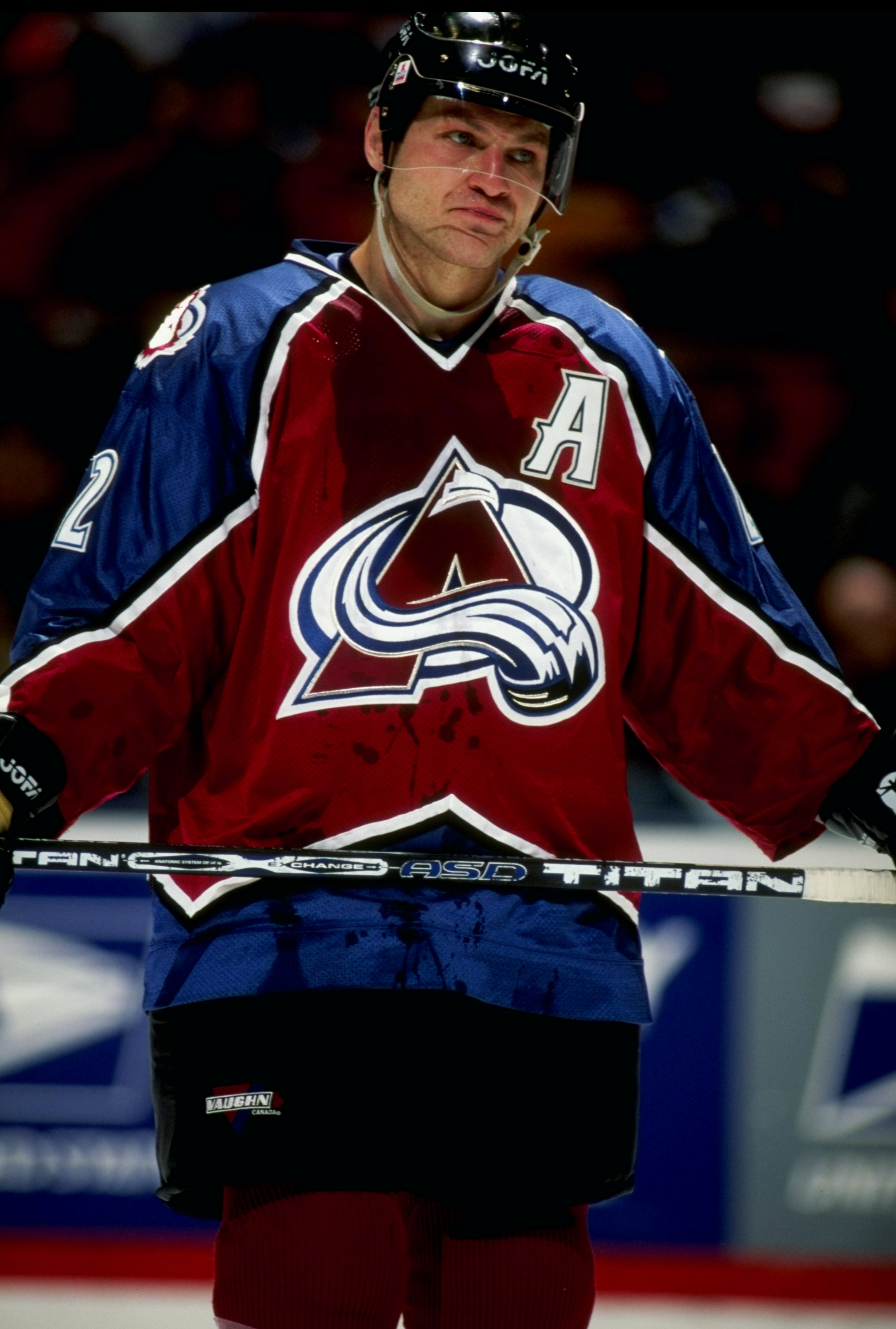 Claude Lemieux of the Colorado Avalanche in action during a game against the New Jersey Devils at the Continental Airlines Arena in East Rutherford, New Jersey. | Source: getty Images