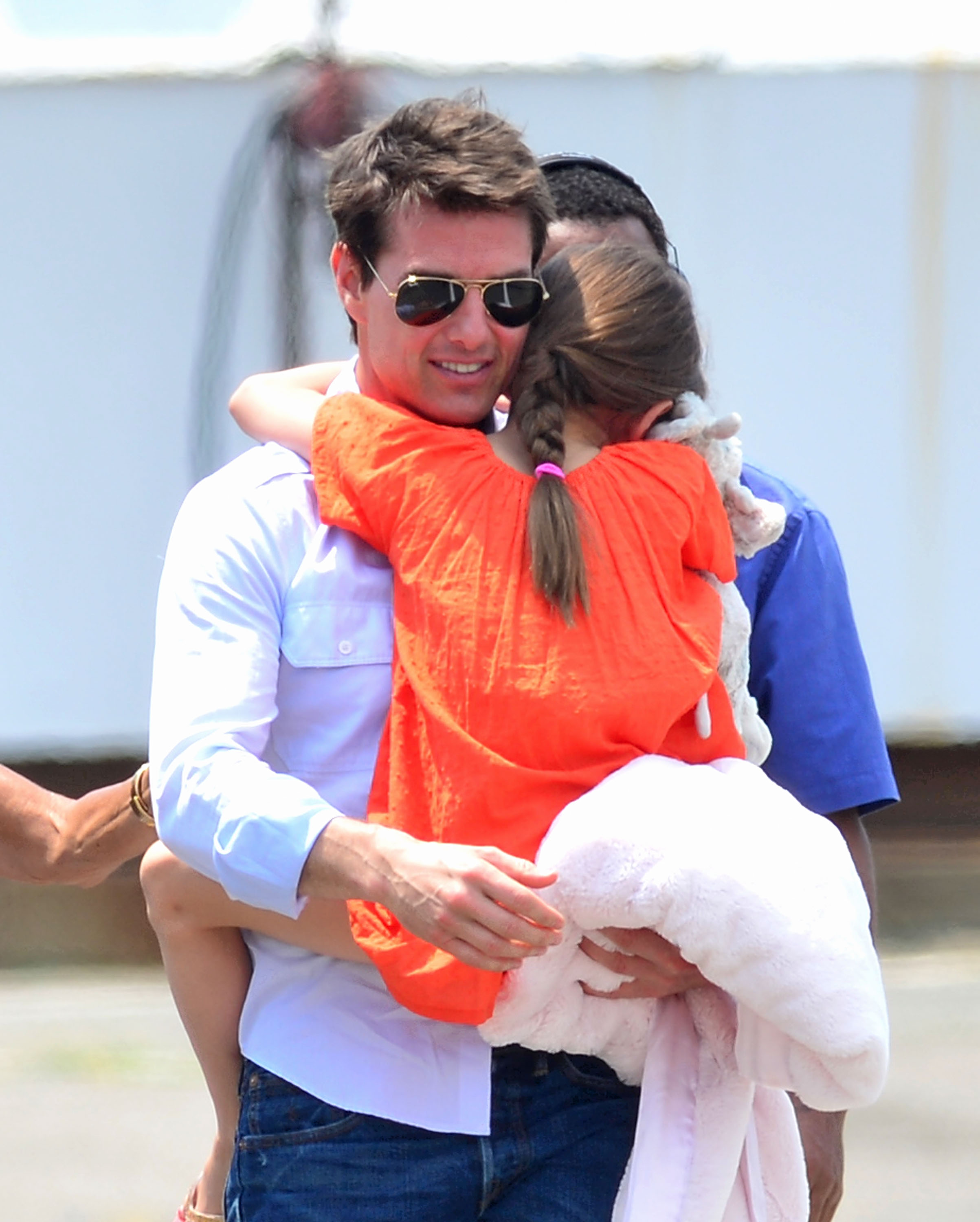 Tom and Suri Cruise spotted in New York City, on July 18, 2012 | Source: Getty Images