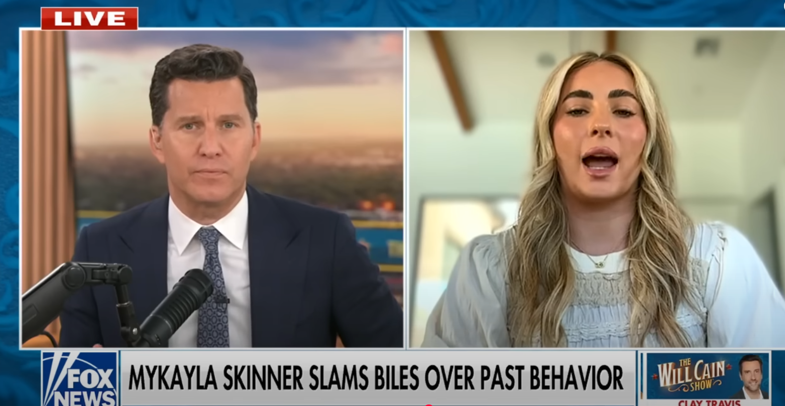 Mykayla Skinner speaking about the "belittling" behavor she received from Simone Biles in an interview with Fox News, dated June 16, 2025 | Source: YouTube/FoxNews