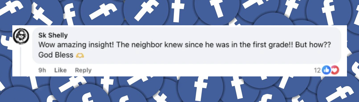 Fan comment about the story John Prevost shared about his brother, Pope Leo, posted on May 8, 2025. | Source: Facebook/ABC News