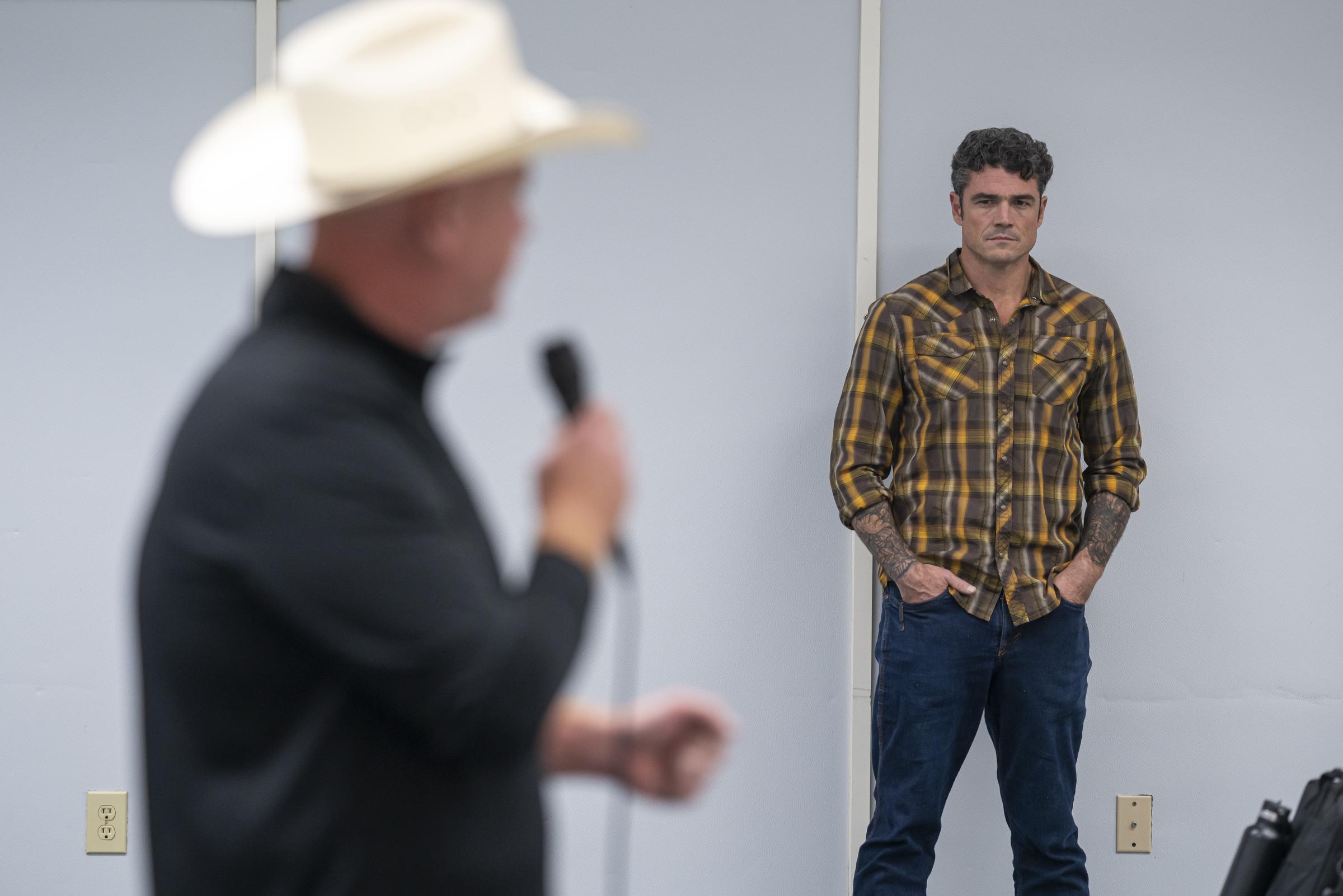 Joe Kent attends a campaign event in Morton, Washington on October 5, 2022 | Source: Getty Images