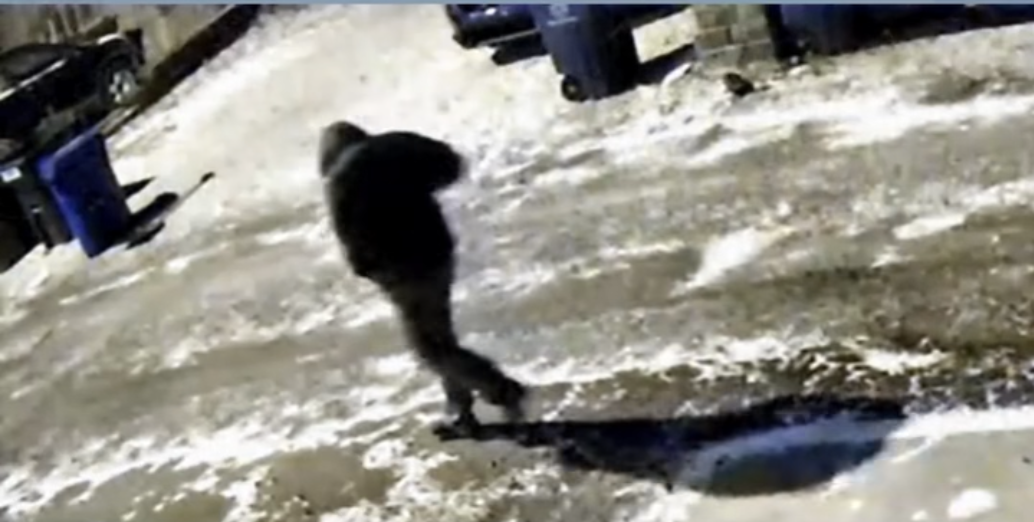 The shadowy figure seen in surveillance footage believed to be Michael David McKee, posted in January 2026. | Source: Facebook/Columbus Division of Police