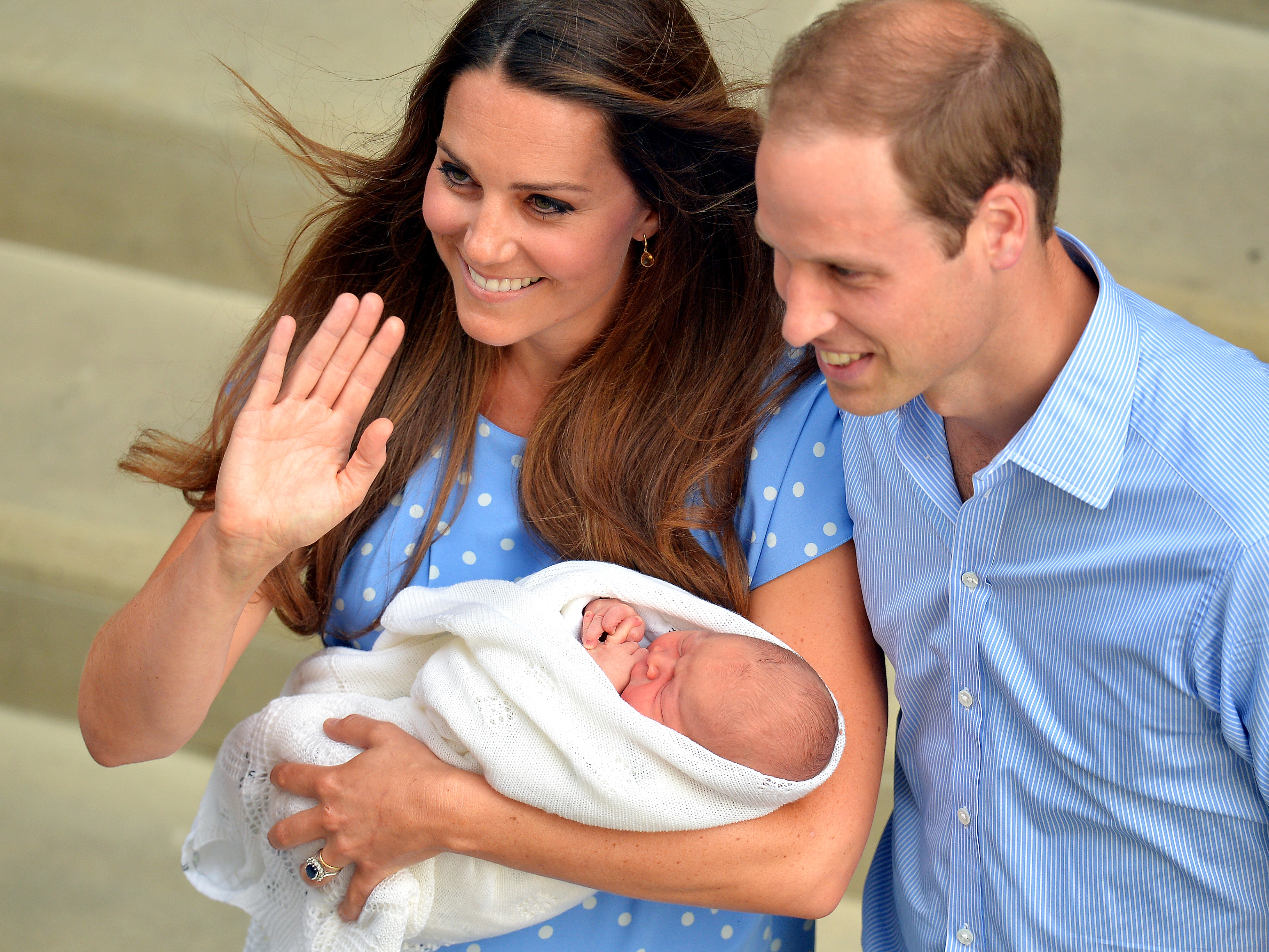 George’s story in the public eye began almost immediately after his birth, when William and Catherine left the Lindo Wing at St. Mary’s Hospital with their newborn son on July 23. Seen against his Eton photographs at 13, the image provides a clear starting point for how much time has passed.