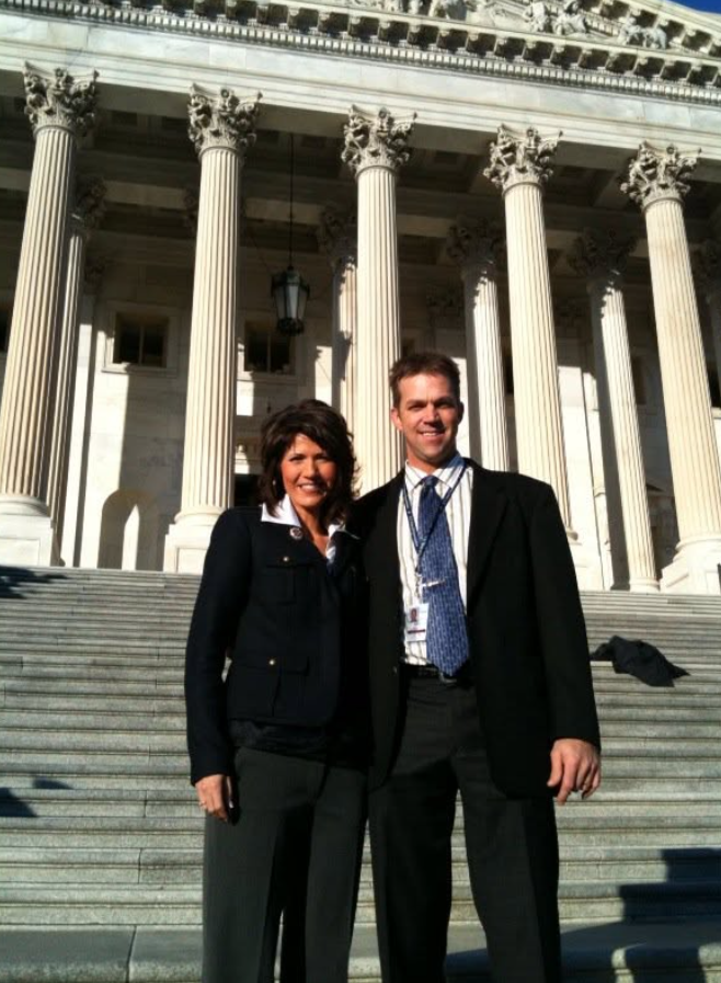 As Kristi Noem's political career increasingly took her away from home, she publicly credited Bryon with handling responsibilities involving their children, ranch, and house. In a 2019 column, she wrote that she was "gone a lot" while he tended to family life at home. | Source: Facebook/kristi.noem