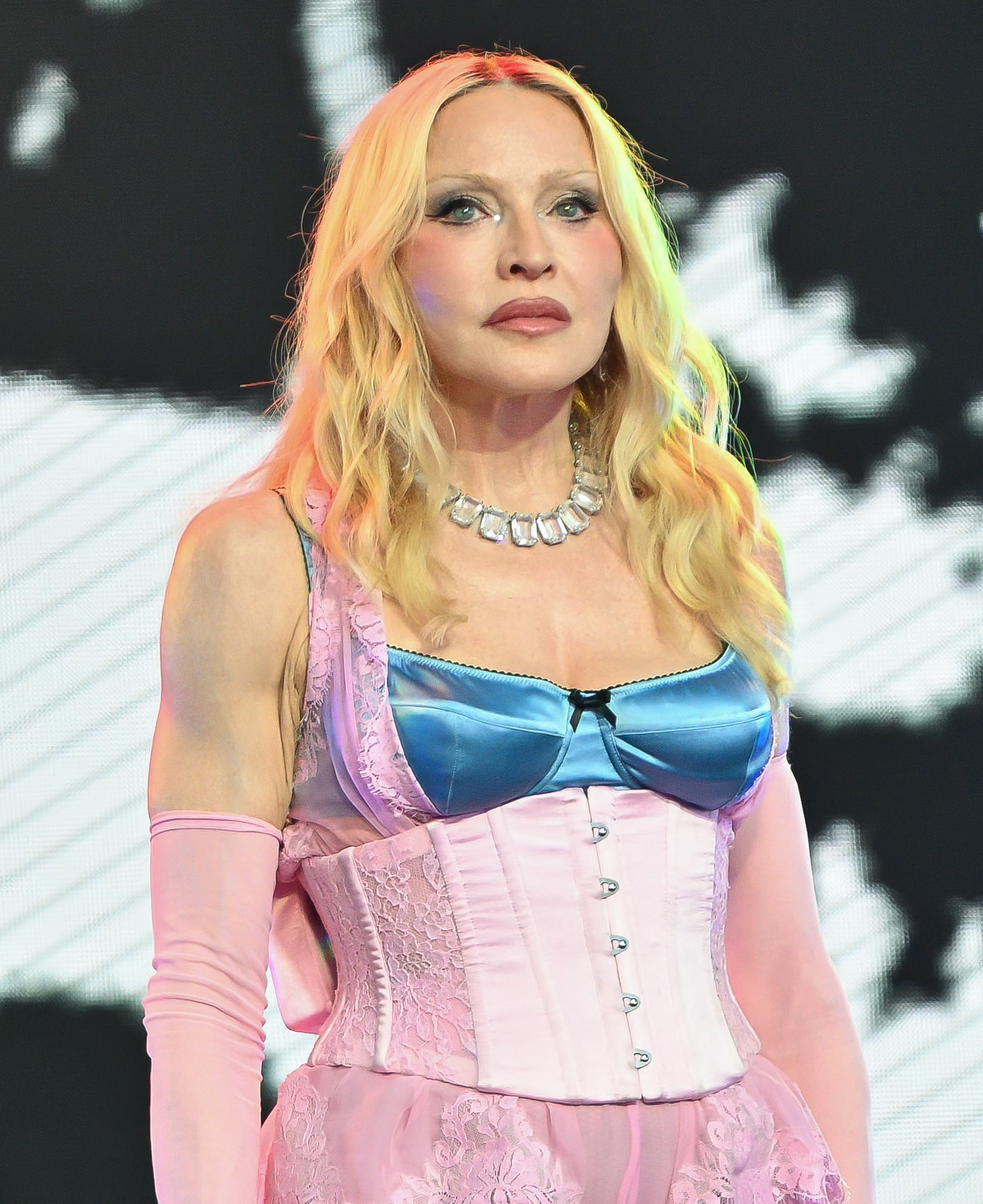 Madonna performed a surprise concert in Times Square in New York City on June 4, 2026. The appearance came months after she and Sabrina had already shared a stage at Coachella. | Source: Getty Images