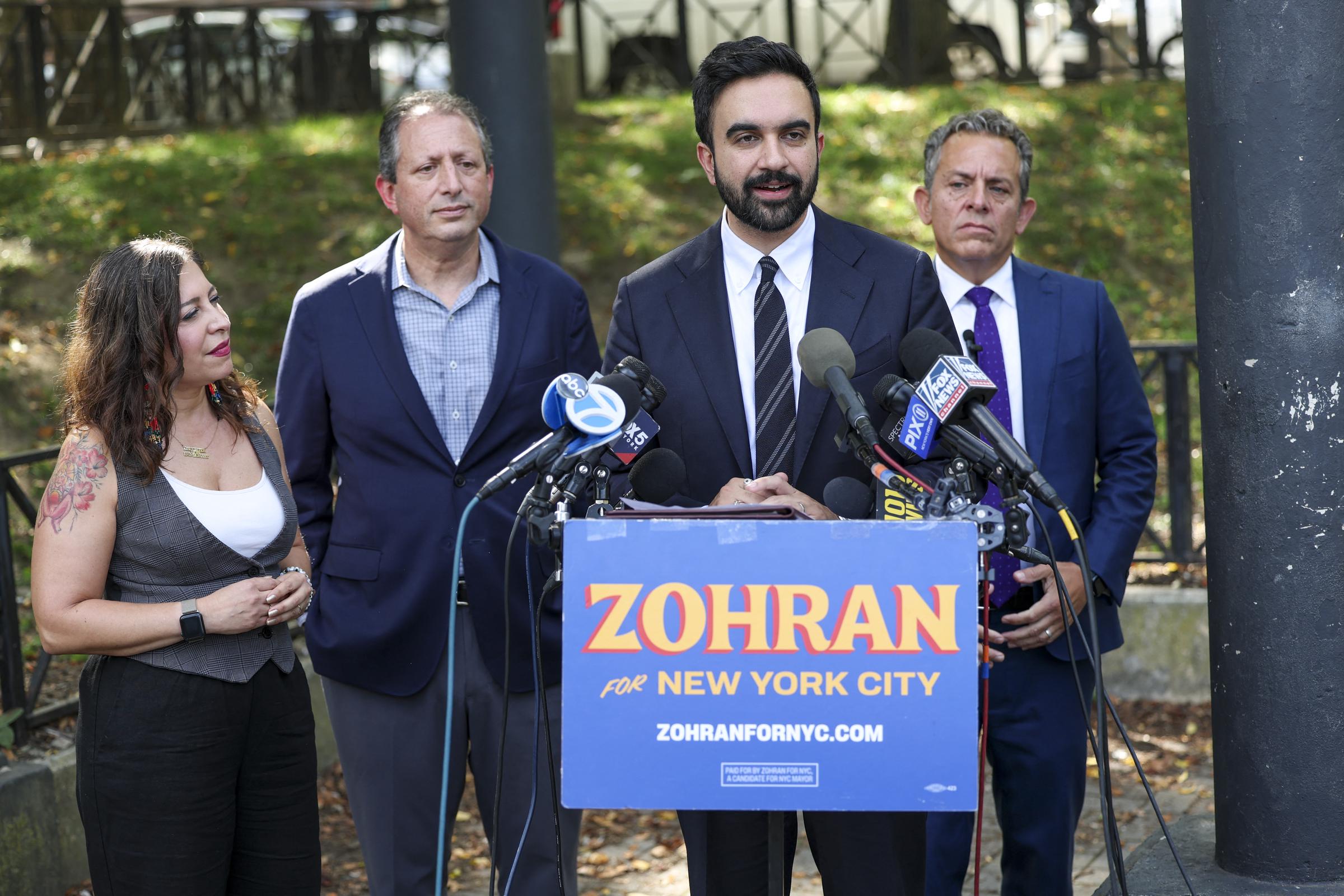 Zohran Mamdani speaks at a news conference in New York City on September 26, 2025 . | Source: Getty Images