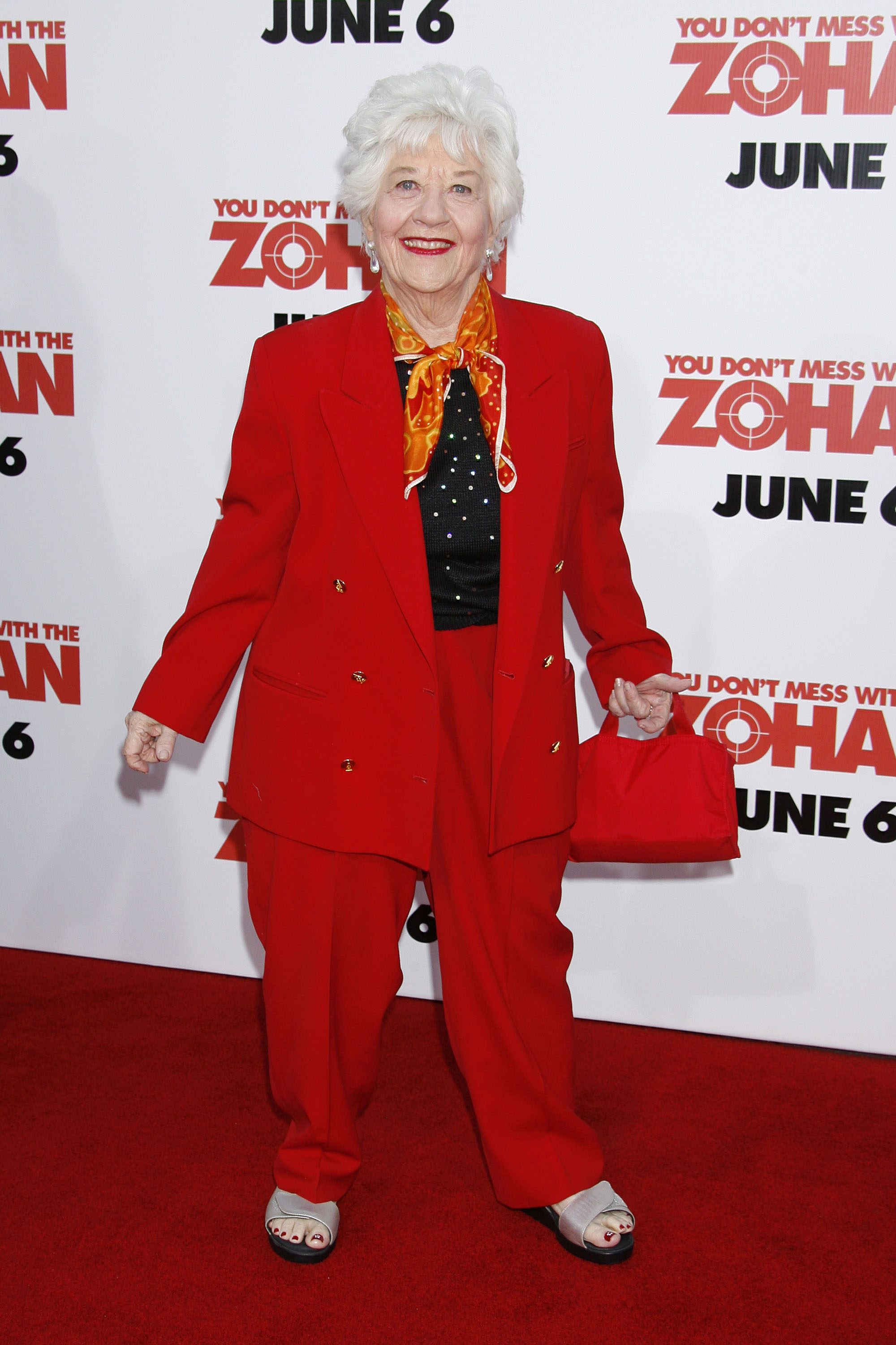 Charlotte Rae attends the premiere of "You Don't Mess With the Zohan" at Grauman's Chinese Theatre in Hollywood, California, on May 28, 2008. She continued working in Hollywood while speaking openly about aging and her struggles with alcohol addiction before later revealing her cancer diagnoses. | Source: Getty Images