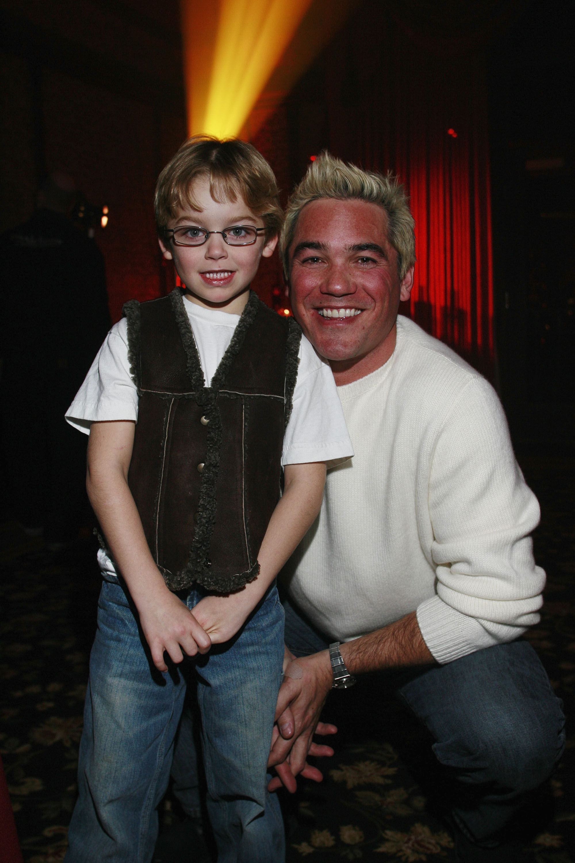 Dean Cain and son Christopher Cain arrive at Niche Media & Hendrix Electric Vodka's Holiday Launch Party on December 28, 2005, at the Hotel Jerome in Aspen, Colorado | Source: Getty Images