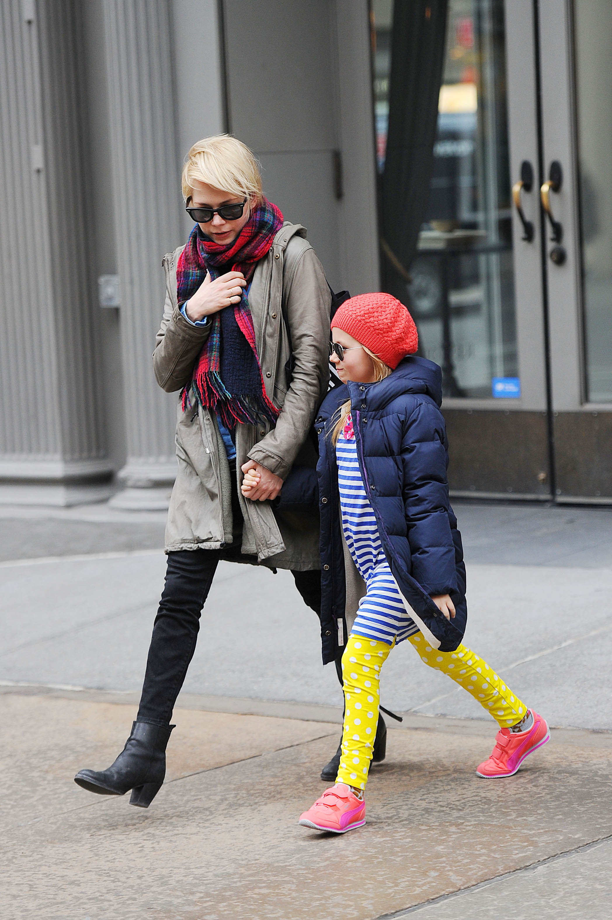 Michelle Williams and her daughter Matilda Ledger as seen on March 6, 2013, in New York City. | Source: Getty Images