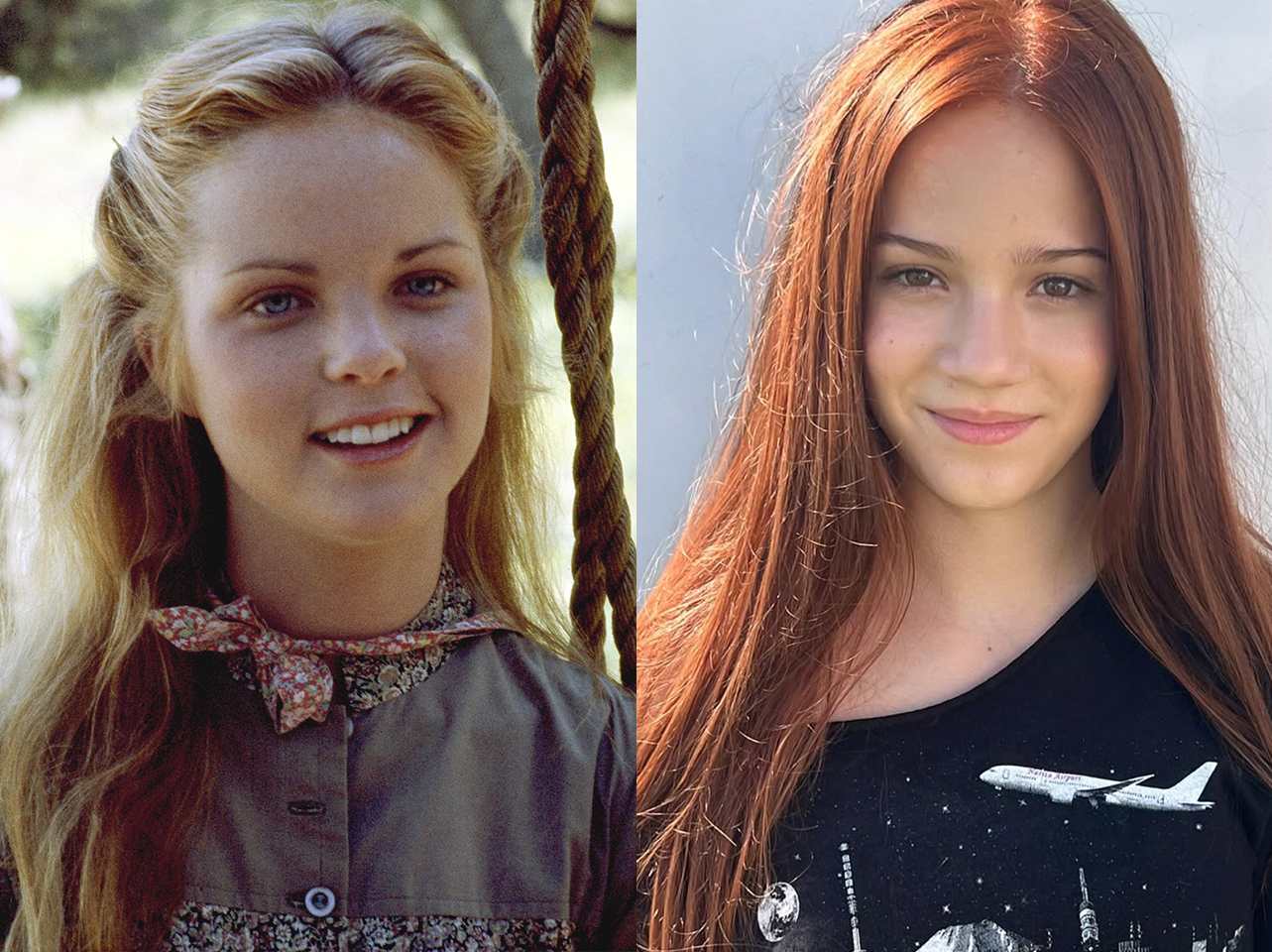 Melissa Sue Anderson vs Skywalker Hughes as Mary Ingalls | Source: Getty Images | Instagram/skywalker.hughes