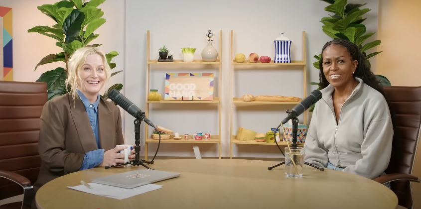 Michelle Obama during an appearance on Amy Poehler's "Good Hang" podcast posted on May 13, 2025 | Source: YouTube/@Good-Hang-with-Amy-Poehler
