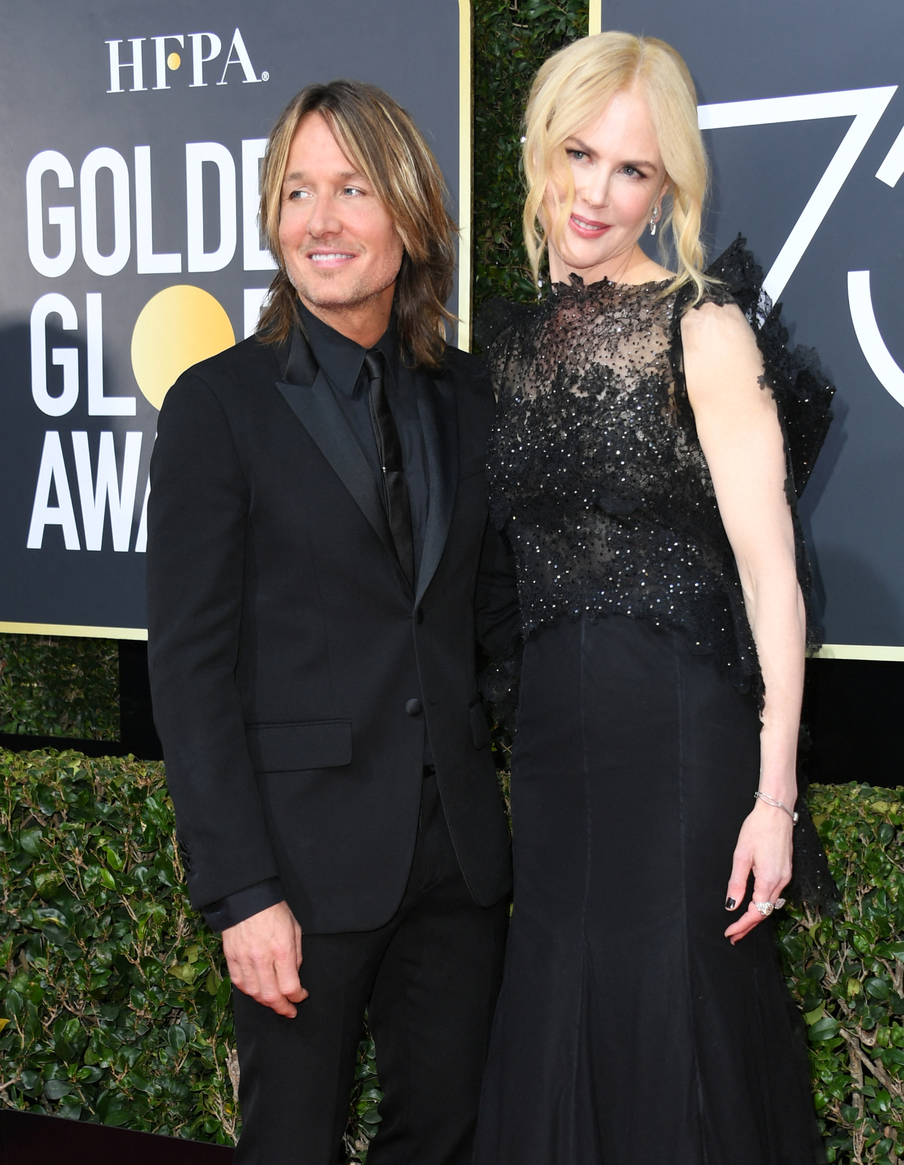Nicole Kidman and Keith Urban arrive for the 75th Golden Globe Awards at The Beverly Hilton in Beverly Hills, California, on January 7, 2018 | Source: Getty Images